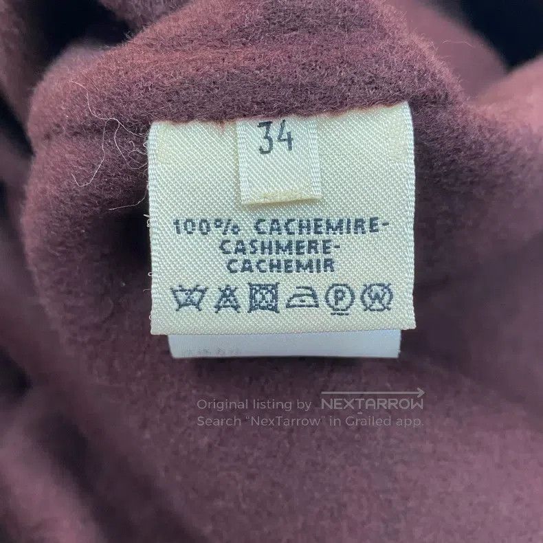 Hermes Hermes Burgundy Cashmere Coat Size XXS / US 00 / IT 34 - 5 Thumbnail