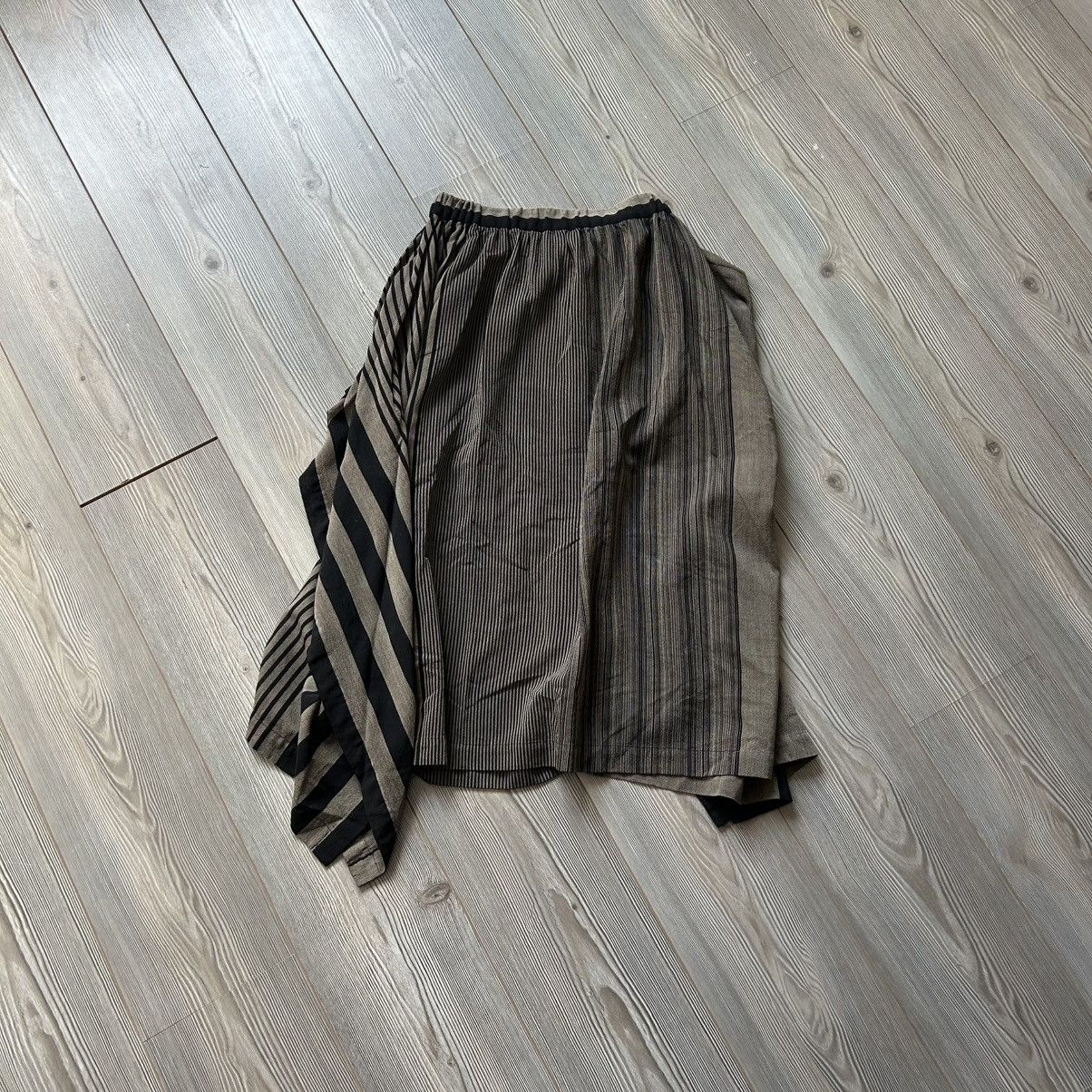 Issey Miyake Archive 1980’s Issey Miyake Permanente Striped Wool Skirt Size 25" / US 0 / IT 36 - 16 Thumbnail