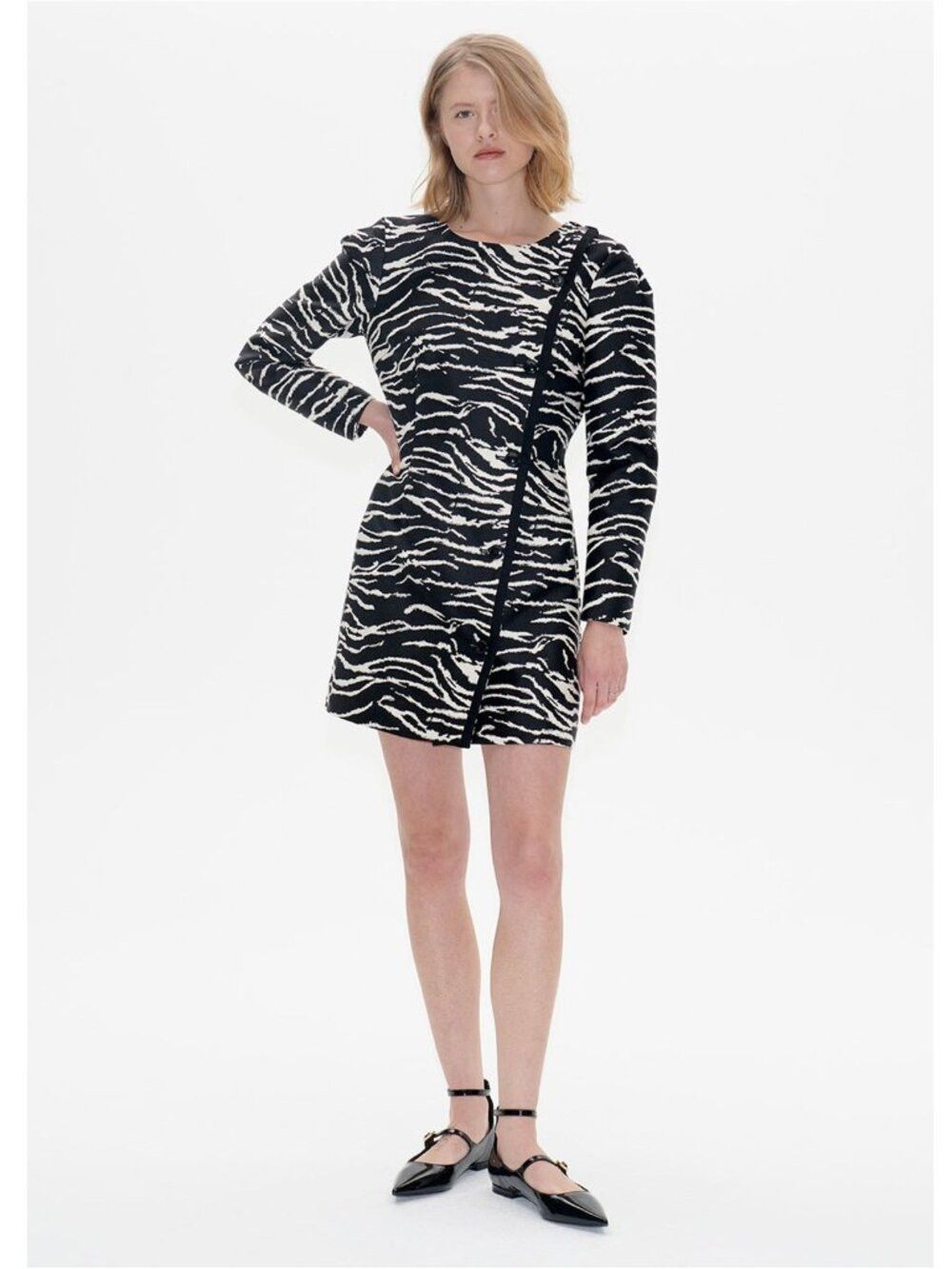 Baum und Pferdgarten NWT New $379 Baum Und Pferdgarten AMELIE Black Whisper Zebr Size XS / US 0-2 / IT 36-38 - 2 Thumbnail