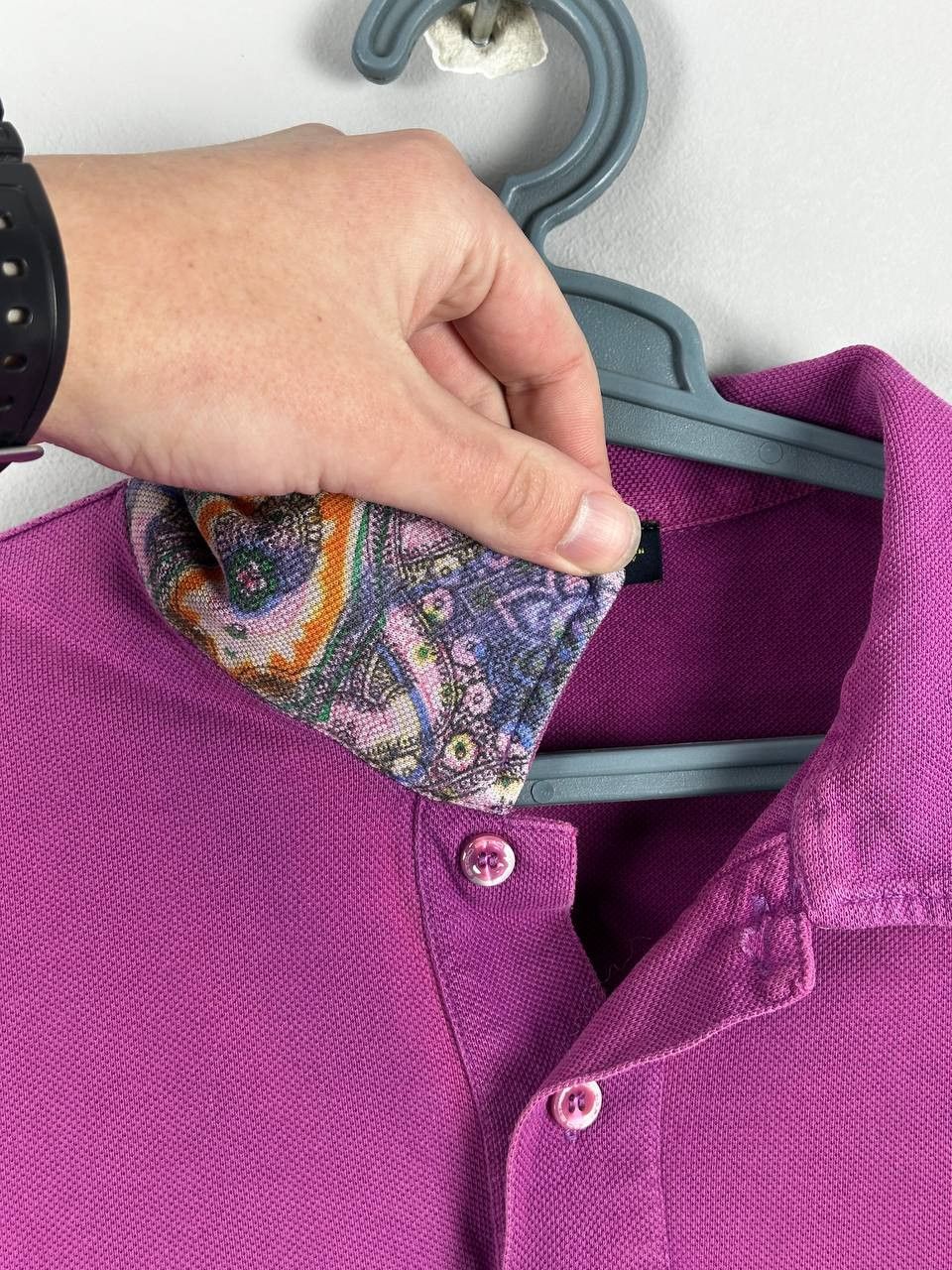 Etro Etro Purple Vintage Polo T-Shirt mini logo Size US XXL / EU 58 / 5 - 11 Thumbnail