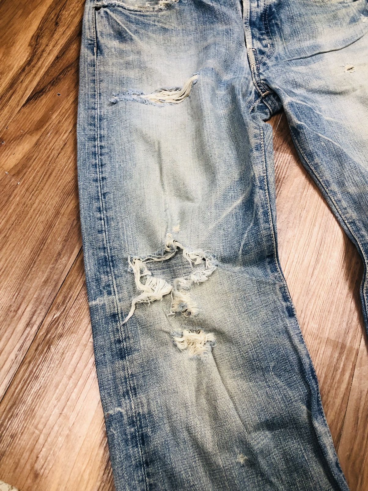 Japanese Brand Japanese Denim Vintage Ripped - Domingo Co. Ltd. (37) Size US 30 / EU 46 - 5 Thumbnail