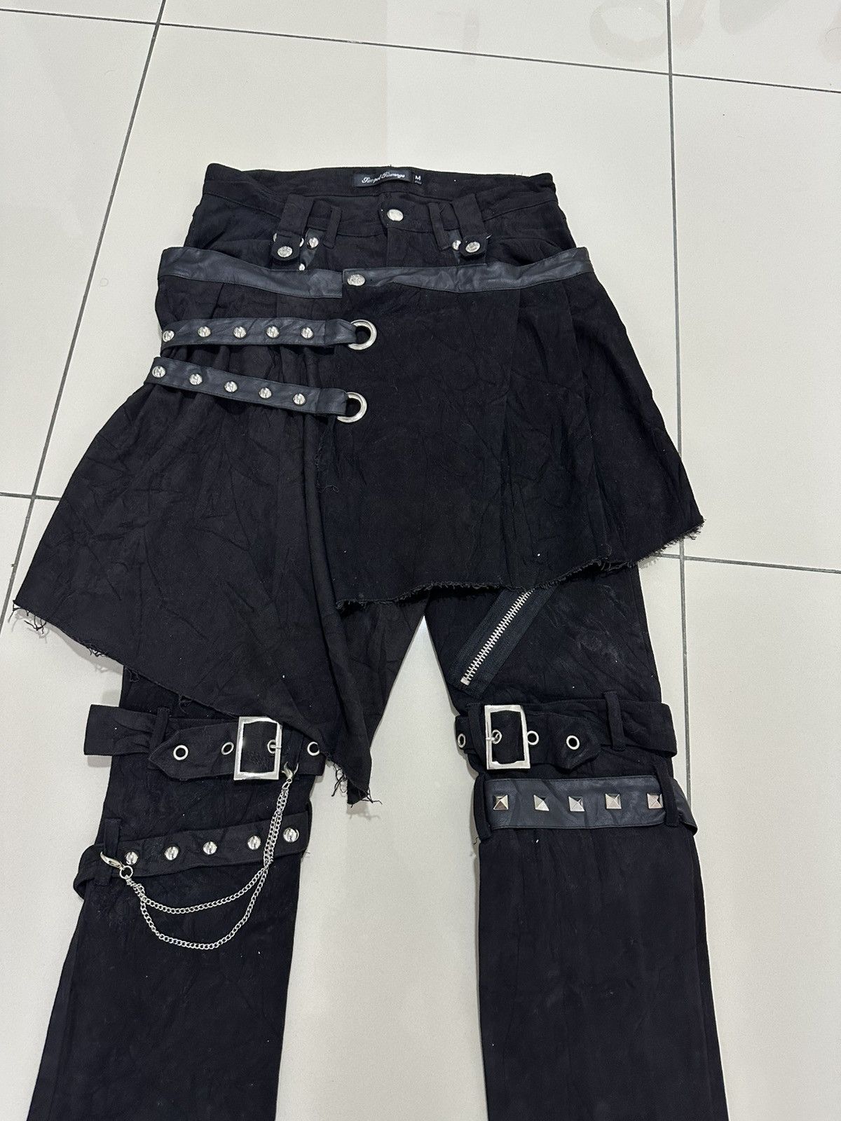 Japanese Brand Sex Pot Revenge Punk Pant Design Bondage Style Attc Skirt Size US 30 / EU 46 - 6 Thumbnail