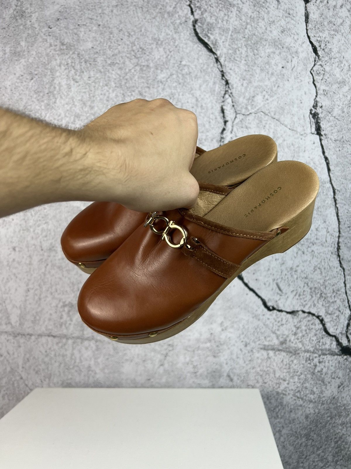 Other Cosmo Paris slip on brown leather boots shoes Size US 11 / IT 41 - 8 Thumbnail