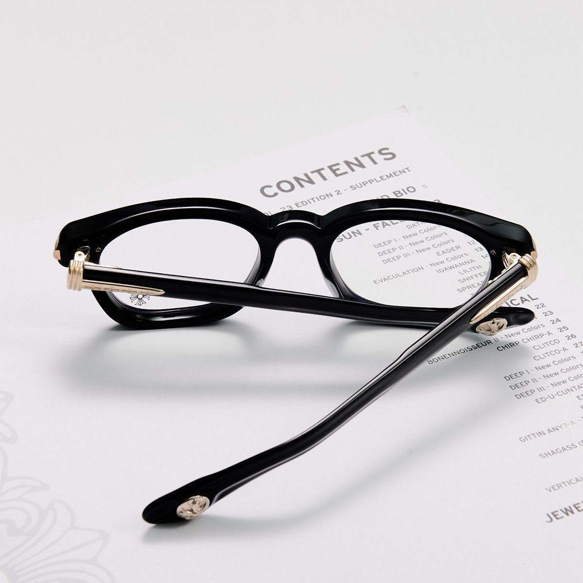 Chrome Hearts CHROME HEARTS DRIPPIN BLACK/18KGP GLASSES Size ONE SIZE - 7 Thumbnail