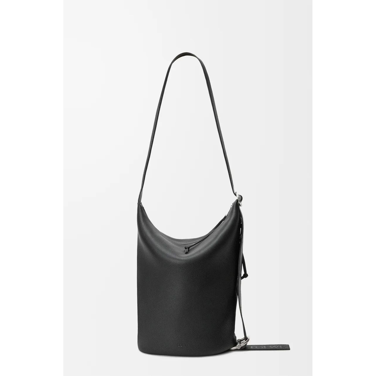 Loewe LOEWE Loop Medium $3850 Black Leather Bucket Bag New And Aut Size ONE SIZE - 4 Thumbnail