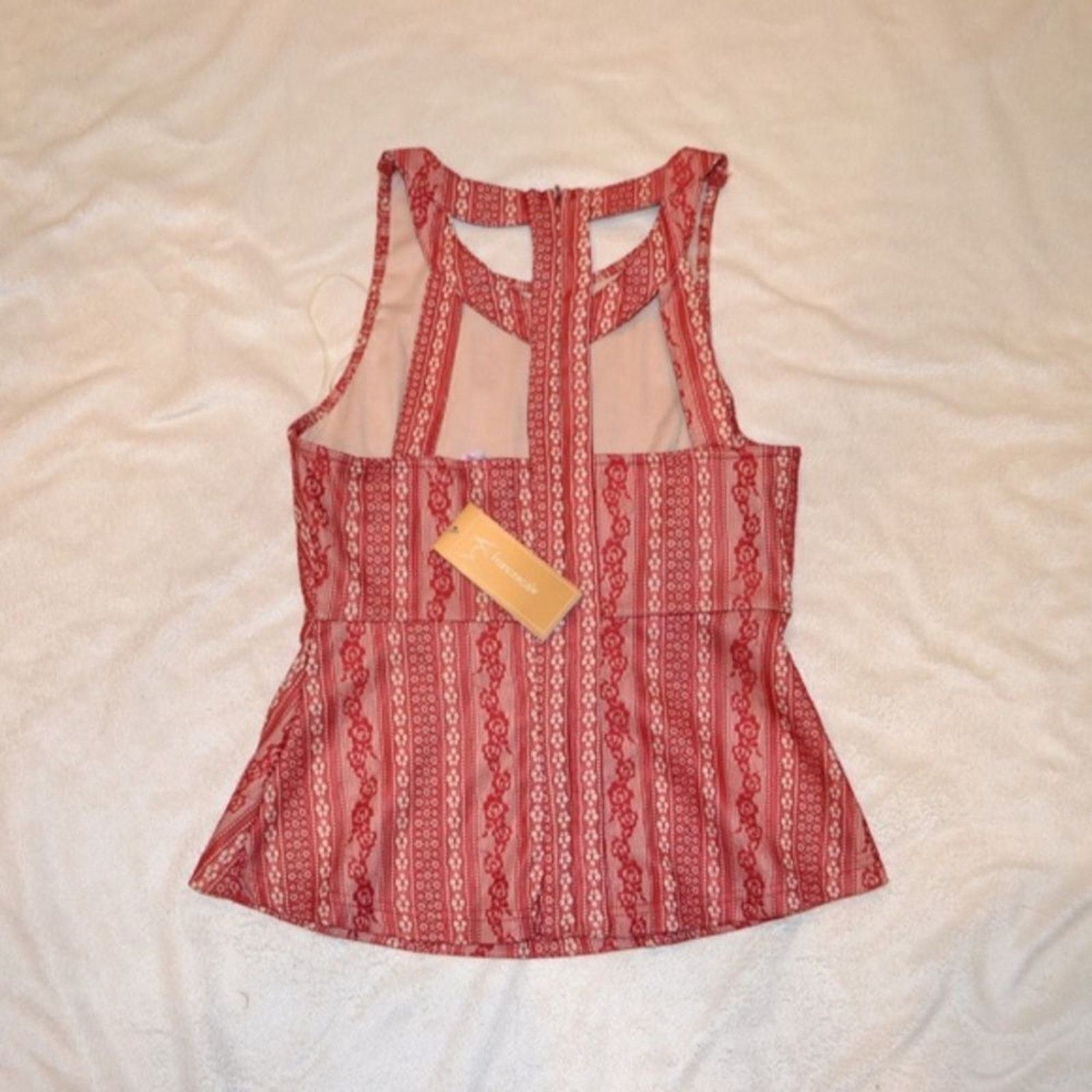 Other Francescas Lace Lattice Back Sleeveless Blouse | Sz S, NWT Size S / US 4 / IT 40 - 4 Thumbnail