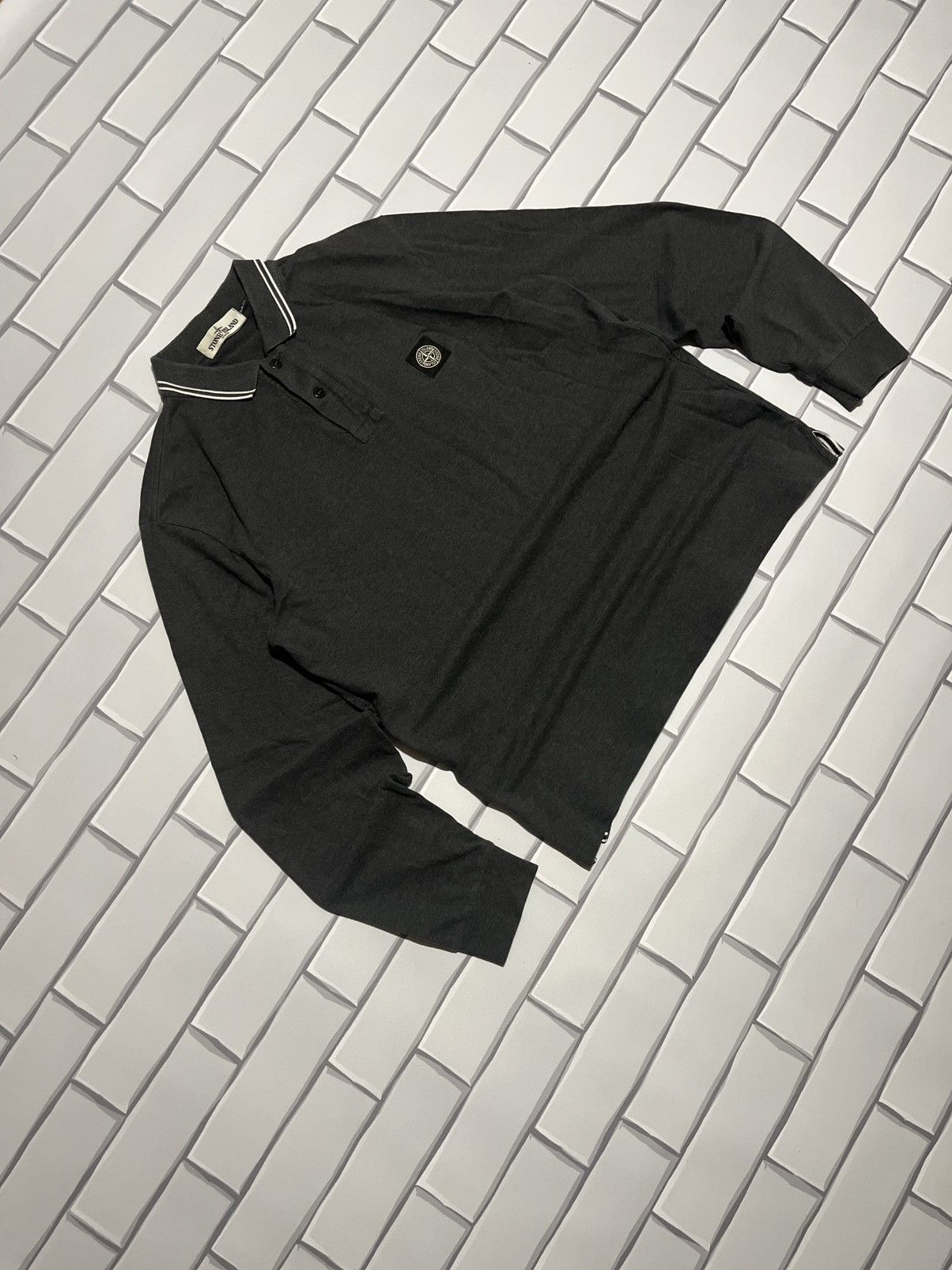 Stone Island Long Sleeve Polo Gray XL (SS18)