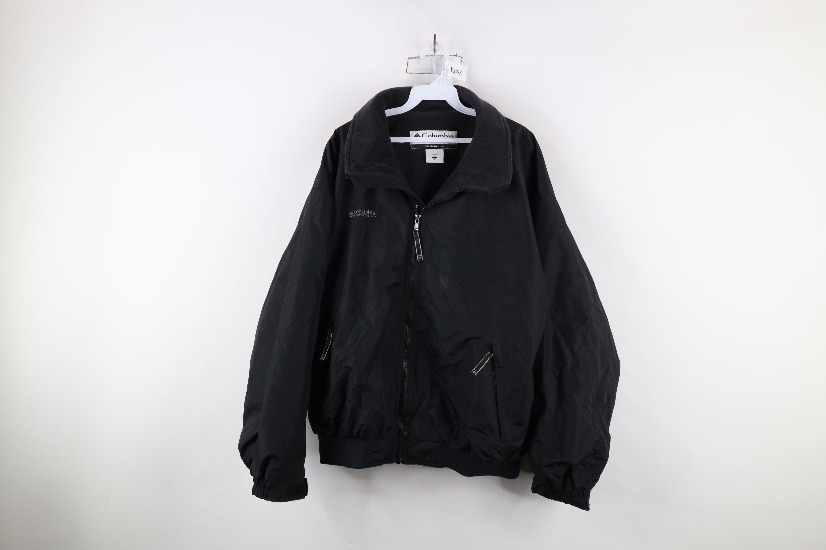 Columbia × Vintage Vintage Columbia Spell Out Fleece Lined Bomber Jacket Black Size US L / EU 52-54 / 3 - 1 Thumbnail