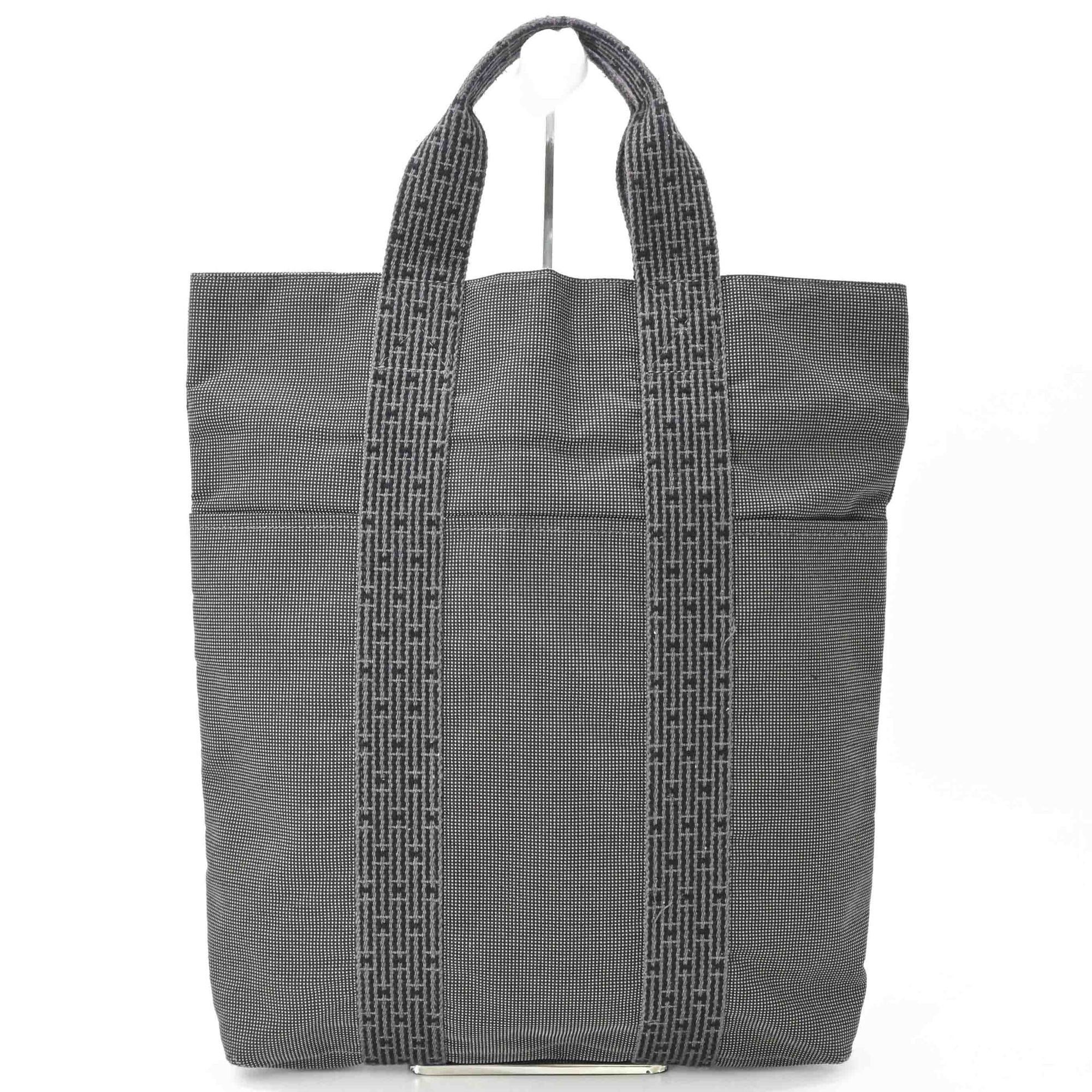 Hermes Hermes Herline Cabas Tote Bag Handbag Canvas Gray Size ONE SIZE - 1 Thumbnail