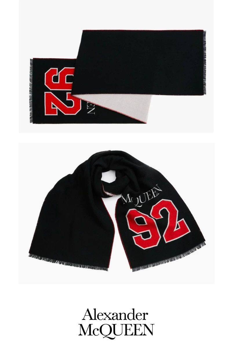 Alexander McQueen Alexander Mcqueen Wool printed scarf Size ONE SIZE - 7 Thumbnail