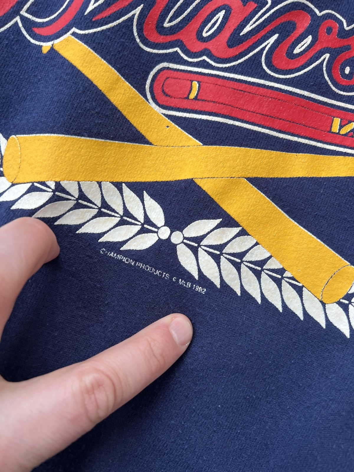 MLB Atlanta BRAVES 1992 MLB Vintage Sweatshirt Size US XL / EU 56 / 4 - 4 Thumbnail