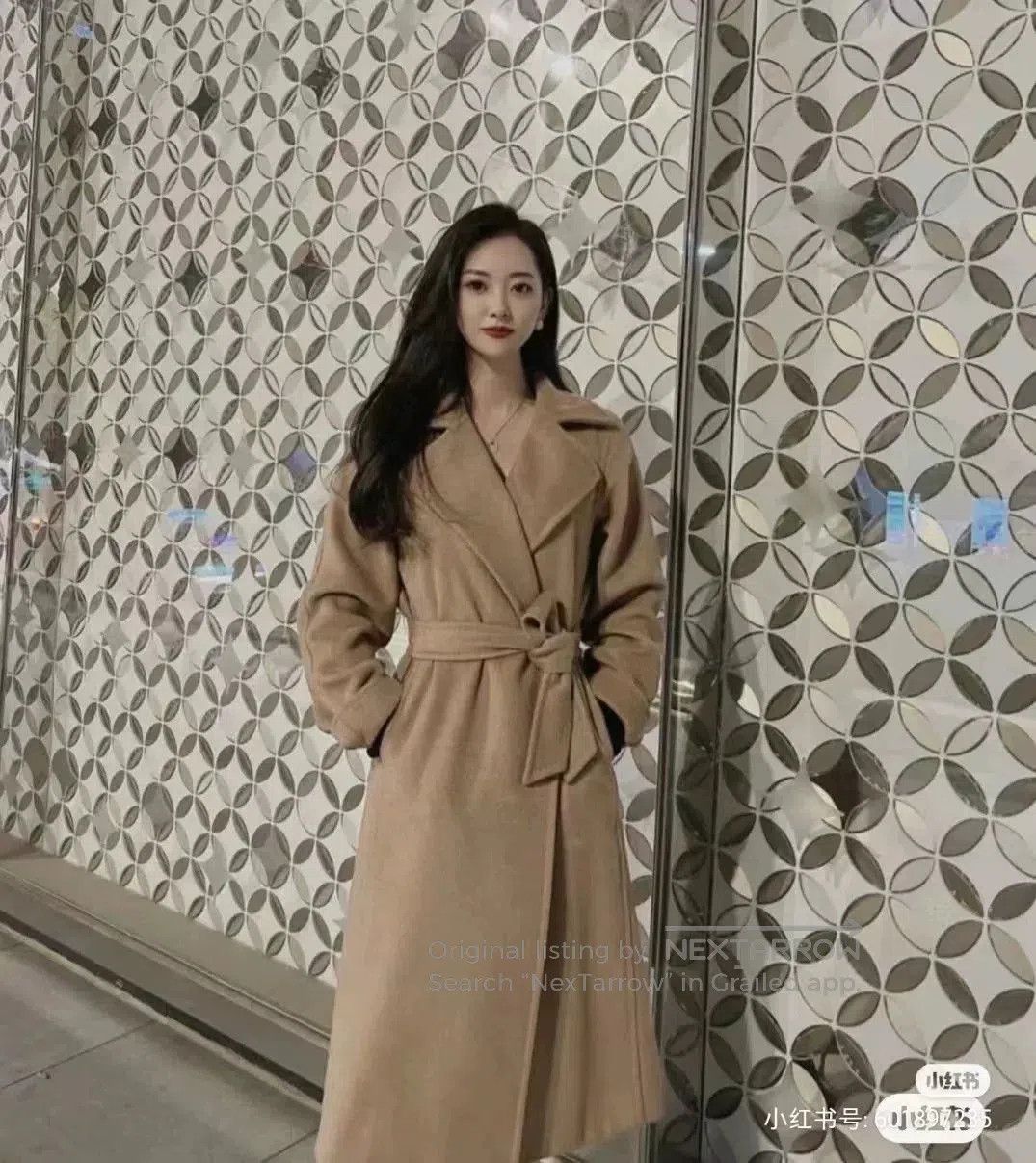 Other MaxMara Manuela Classic Waterwave Camel Coat. Size US L / EU 52-54 / 3 - 9 Thumbnail
