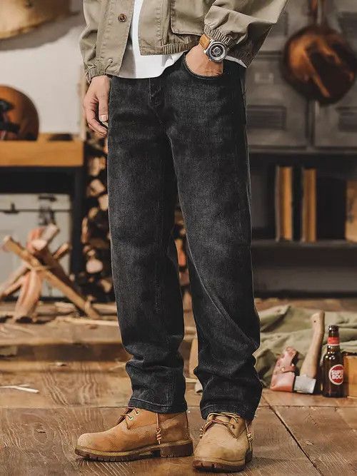 Japanese Brand Megumi x Marie Black High Street Vintage Loose Fit Jeans Size US 32 / EU 48 - 3 Thumbnail