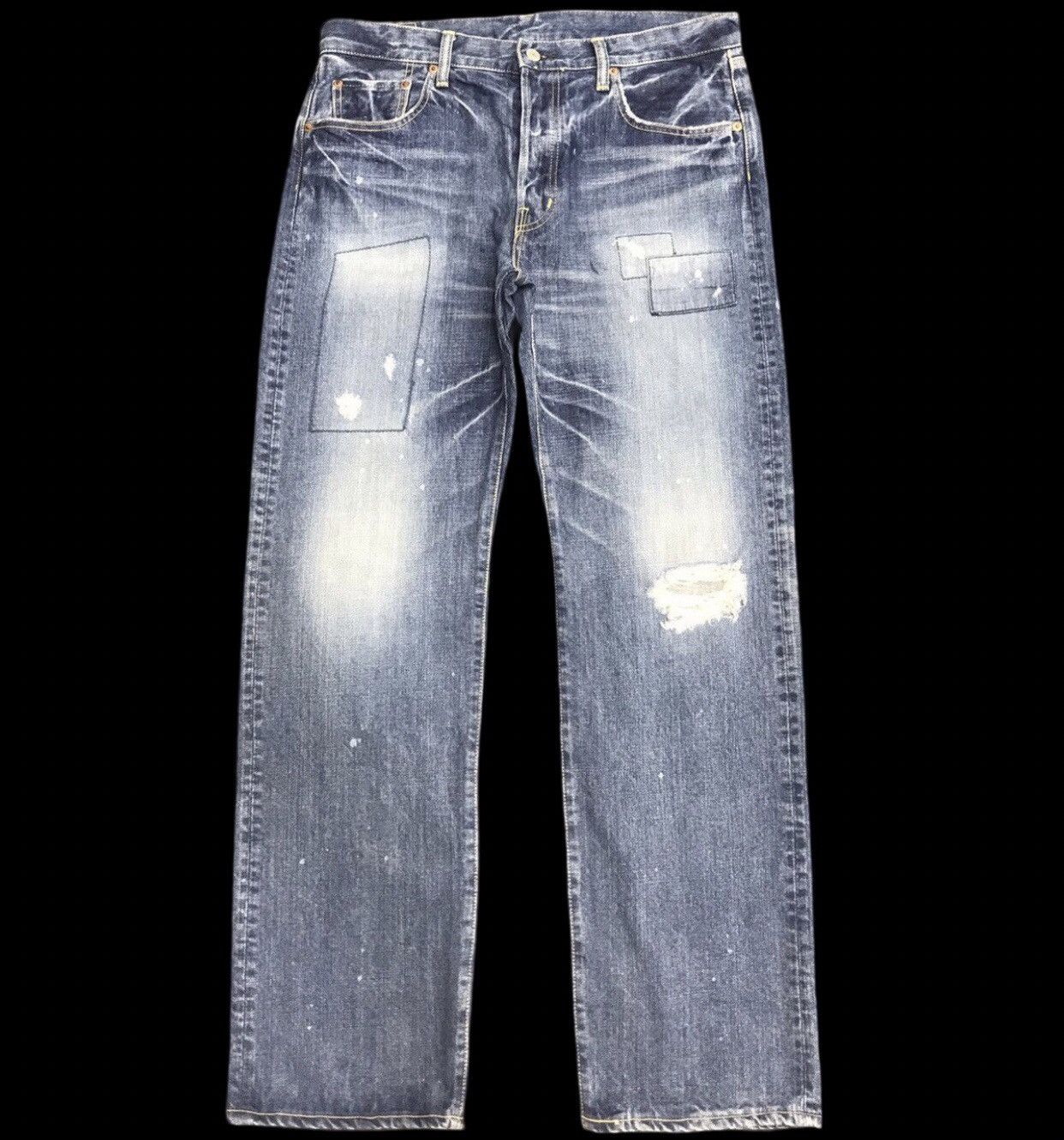 Japanese Brand × Spellbound SPELLBOUND Japan Patchwork Distressed Jeans Size US 35 - 1 Thumbnail