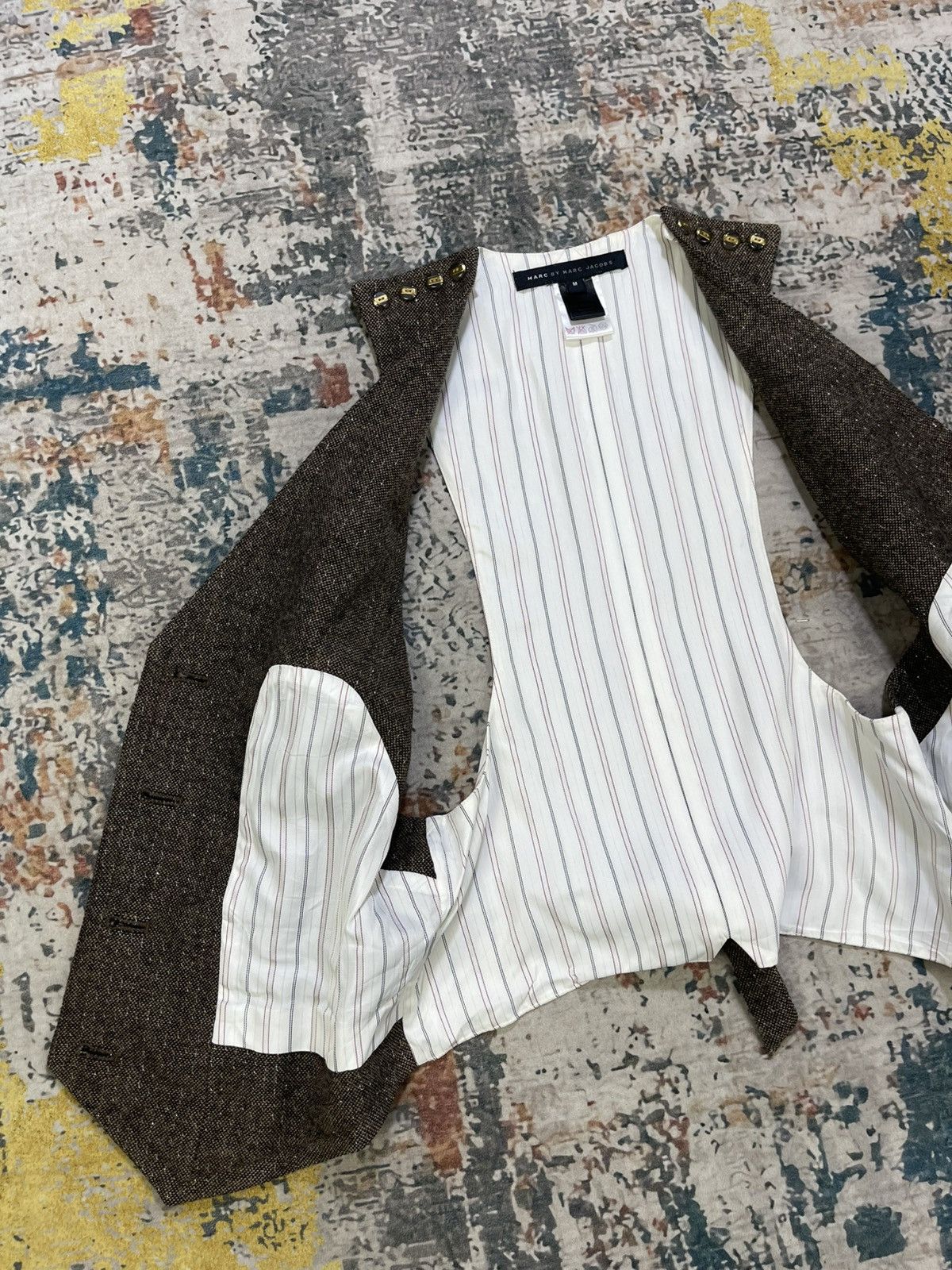 Marc by Marc Jacobs Marc By Marc Jacobs Wool Tweed Waistcoat Size M / US 6-8 / IT 42-44 - 5 Thumbnail