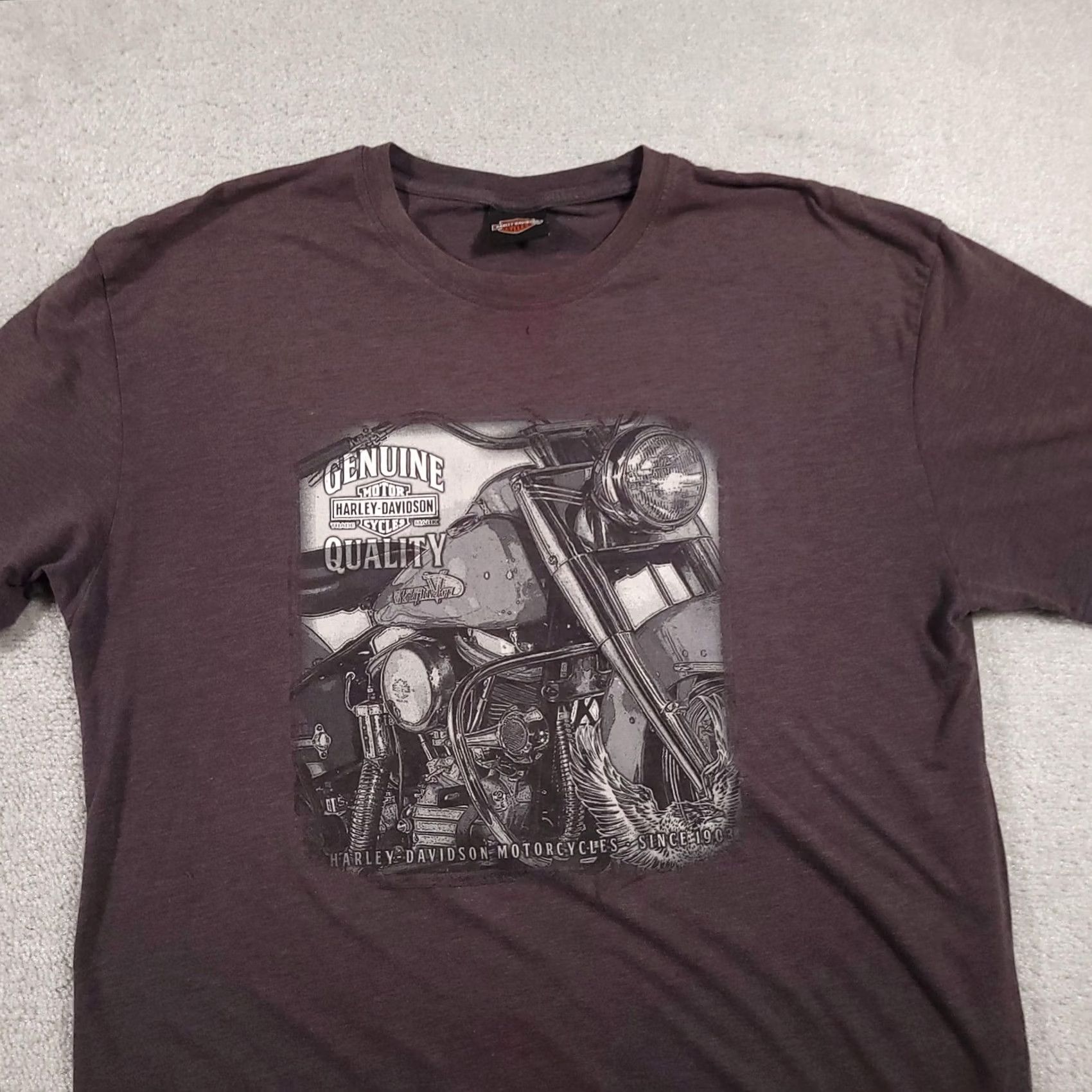 Harley Davidson Harley-Davidson Shirt Mens Large Gray Graphic Tee Twin Cities MN Size US L / EU 52-54 / 3 - 3 Thumbnail