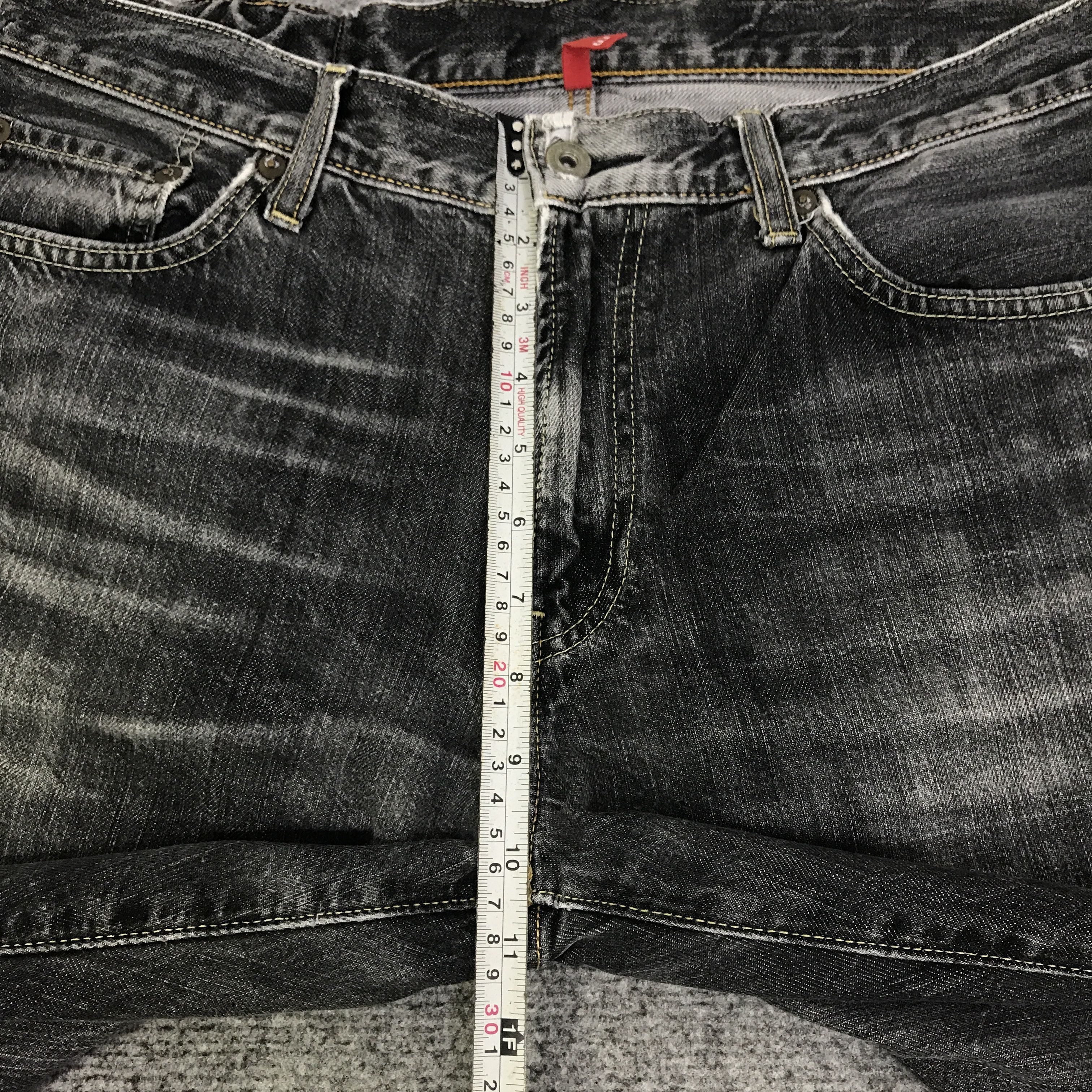 Japanese Brand Black Faded Denim japan Uniqlo jeans pants K130B23 Size US 33 - 8 Thumbnail