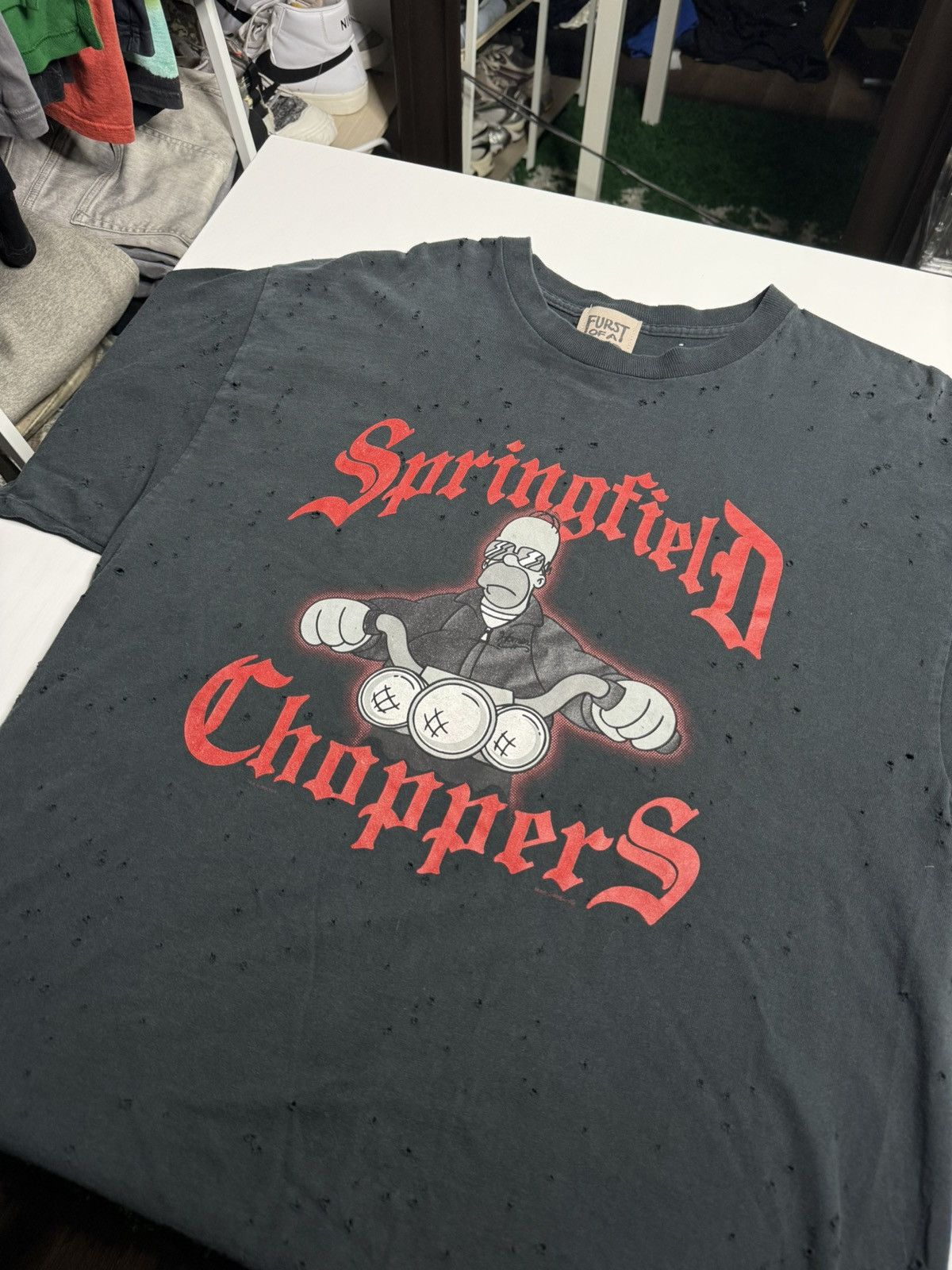 Vintage VINTAGE Y2K Springfield Choppers Tee "Grey" (XL) PREOWNED Size US XL / EU 56 / 4 - 1 Thumbnail