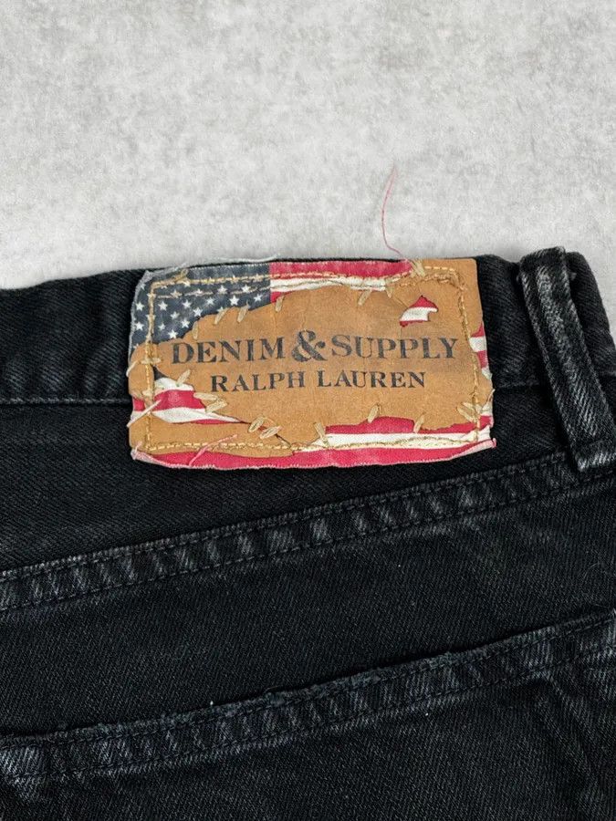 Polo Ralph Lauren AW2014 Ralph Lauren Black Minimalist Denim Jeans Size US 34 / EU 50 - 8 Thumbnail