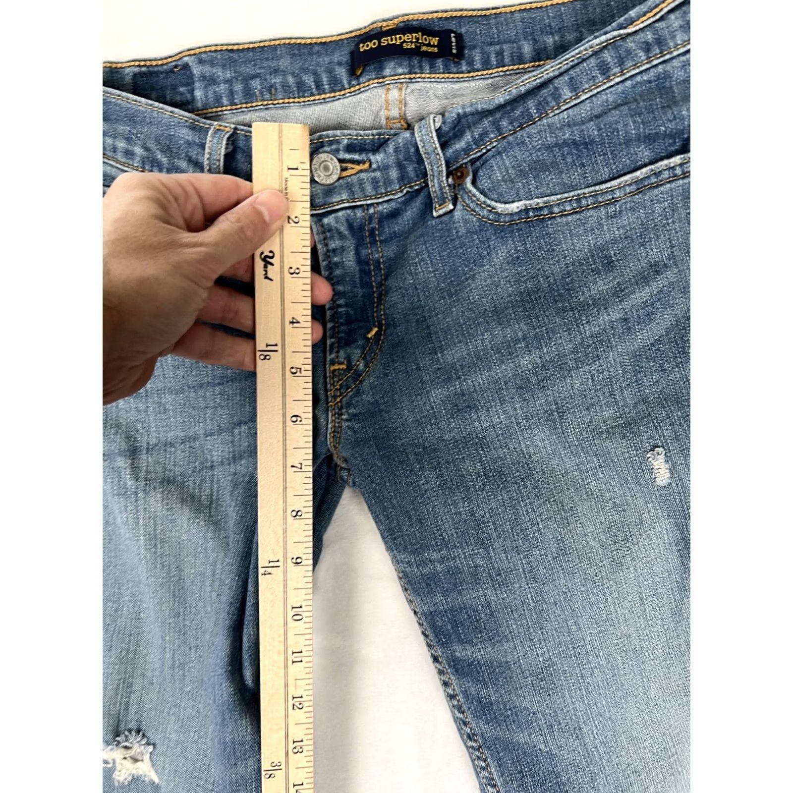 Levi's Levi's Jeans 524 Too Superlow Women 9 M 30x29 Low Rise Stretch Denim Skinny Pockets Women Size 30" / US 8 / IT 44 - 5 Thumbnail