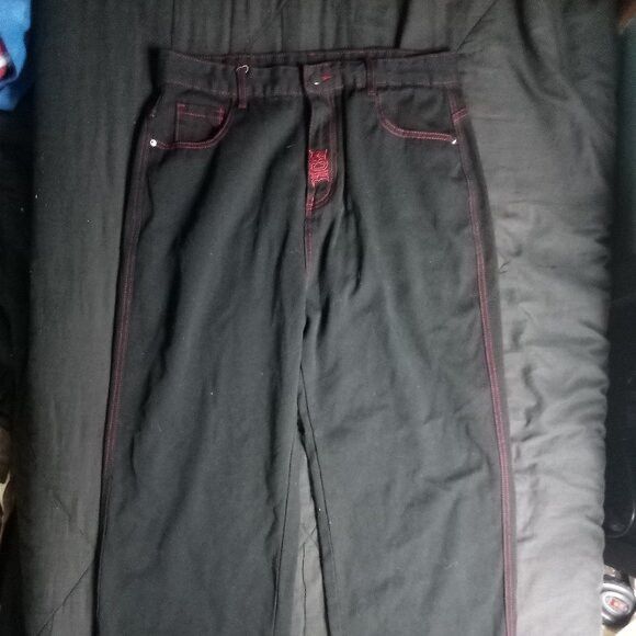 Other Vintage Y2K Baggy Heaven Can Wait Embroidered Denim Jeans Size US 34 / EU 50 - 2 Thumbnail