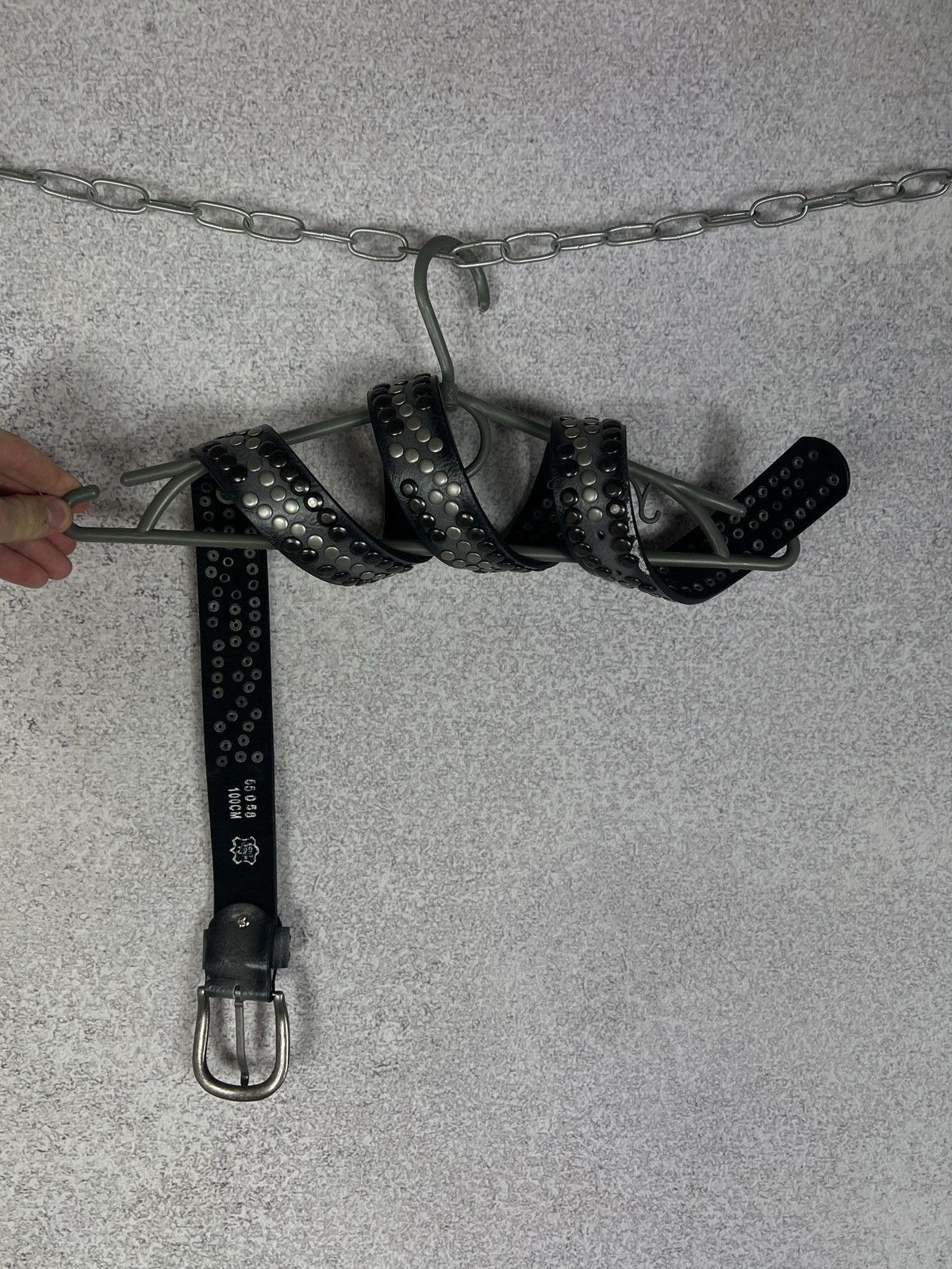 Other Vintage Y2K Leather Simon B.B. Style Avant Garde Belt Size ONE SIZE - 2 Thumbnail