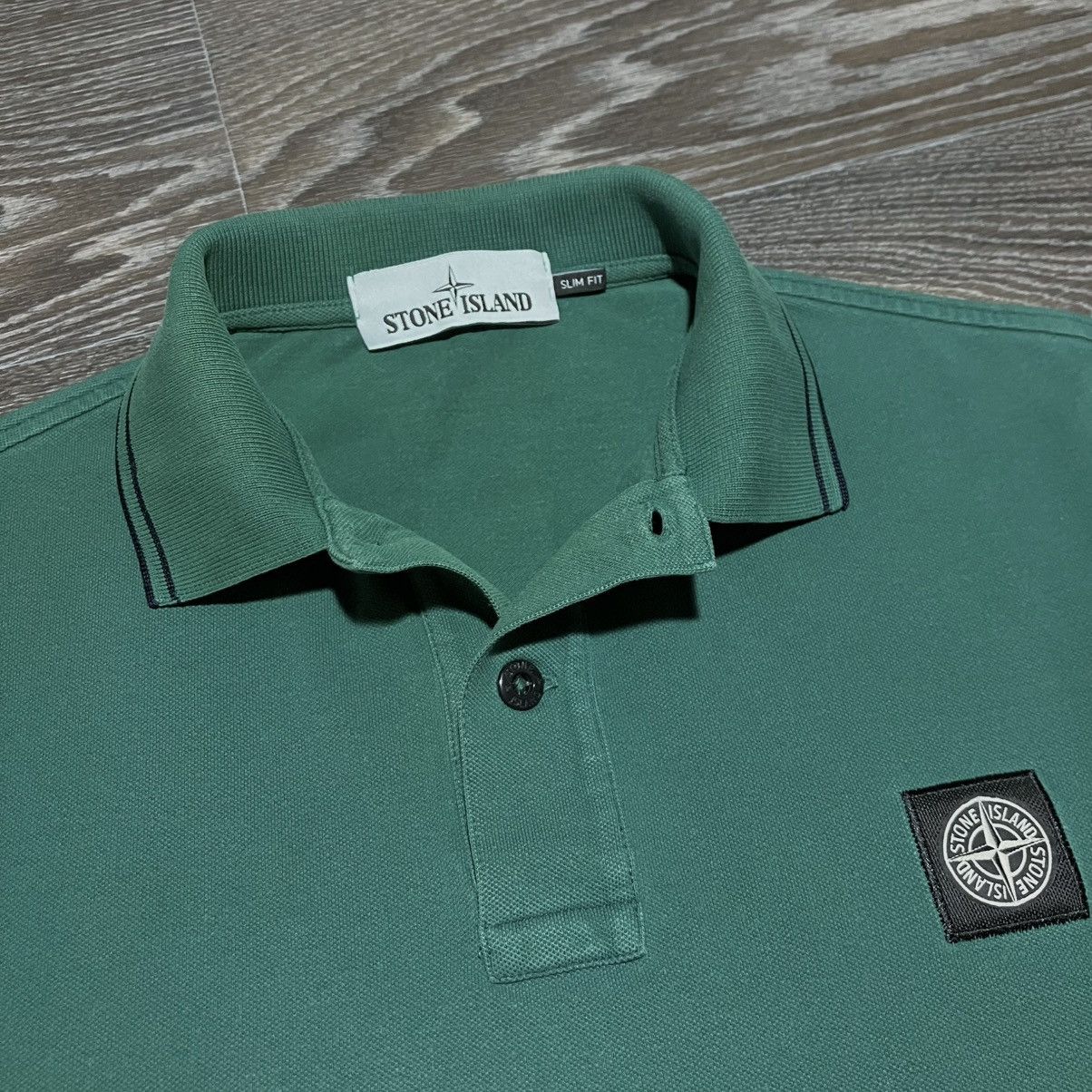 Stone Island STONE ISLAND Patch Program Compass Slim Fit Polo Shirt Green Size US S / EU 44-46 / 1 - 6 Thumbnail