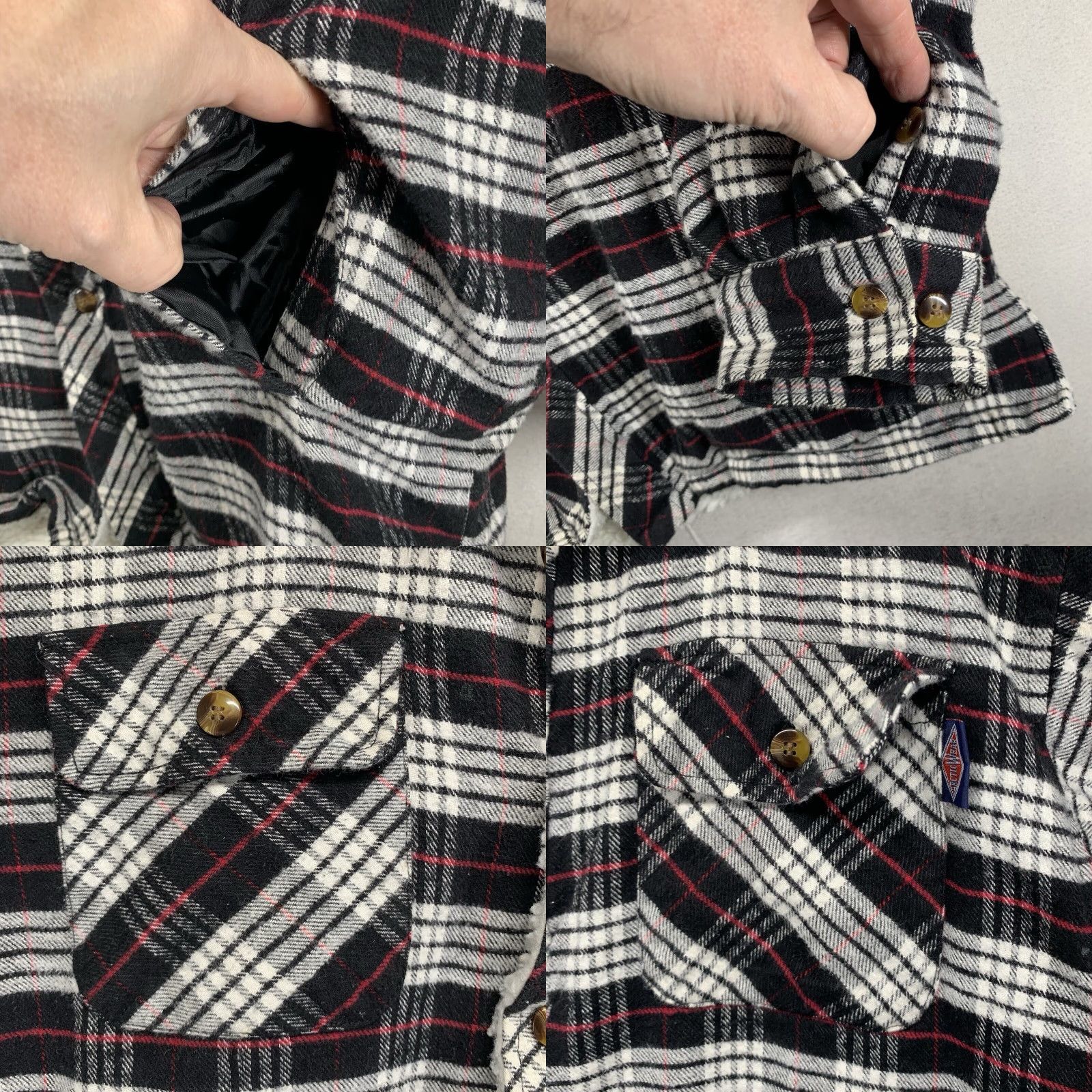 Vintage VINTAGE Men's Sherpa Lined Button Front Plaid Jacket Heavyweight Work Wear Large Size US L / EU 52-54 / 3 - 8 Thumbnail