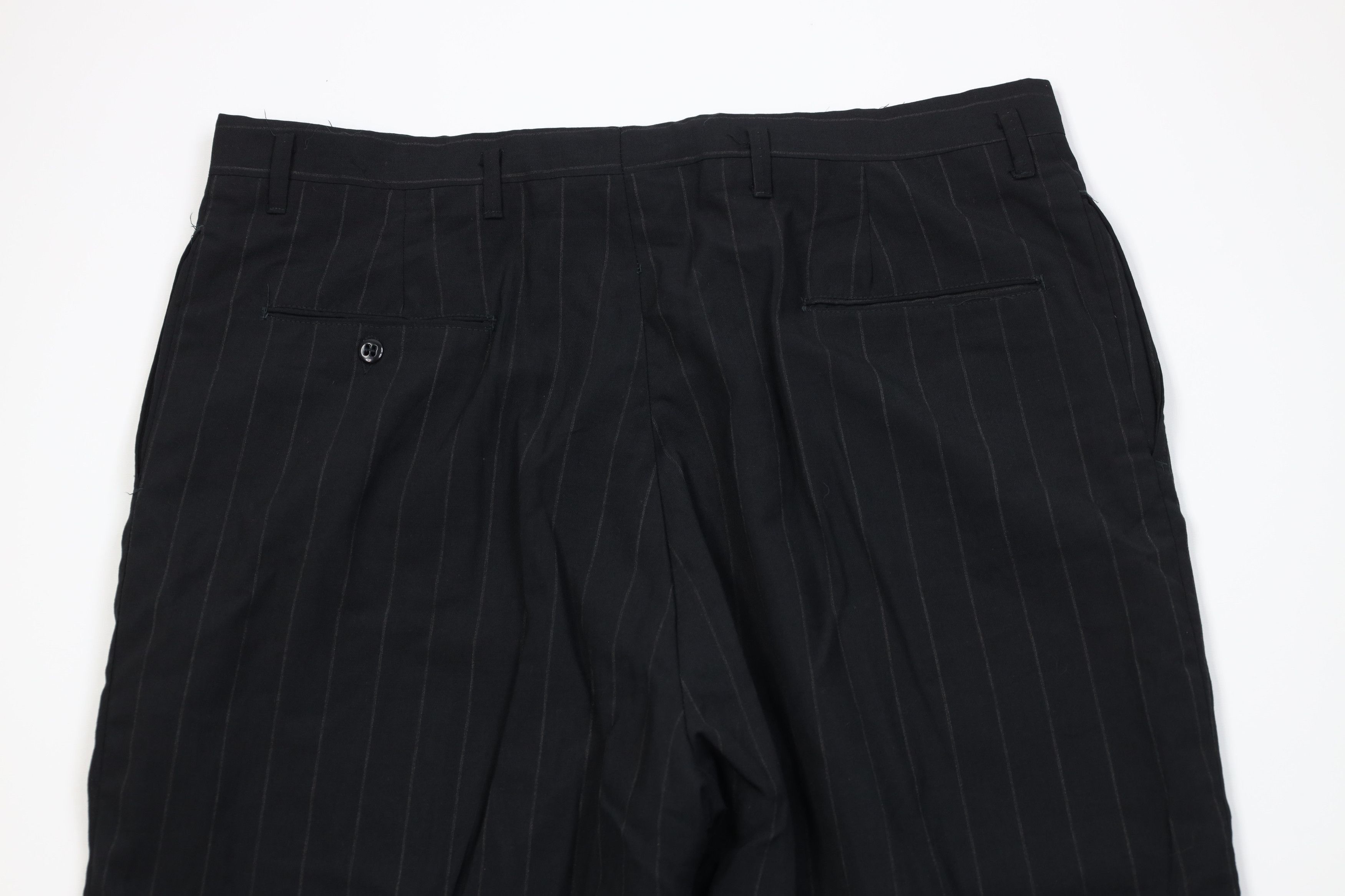 Vintage Vintage 50s Streetwear Knit Pinstriped Wide Leg Chino Pants Size US 38 / EU 54 - 7 Thumbnail