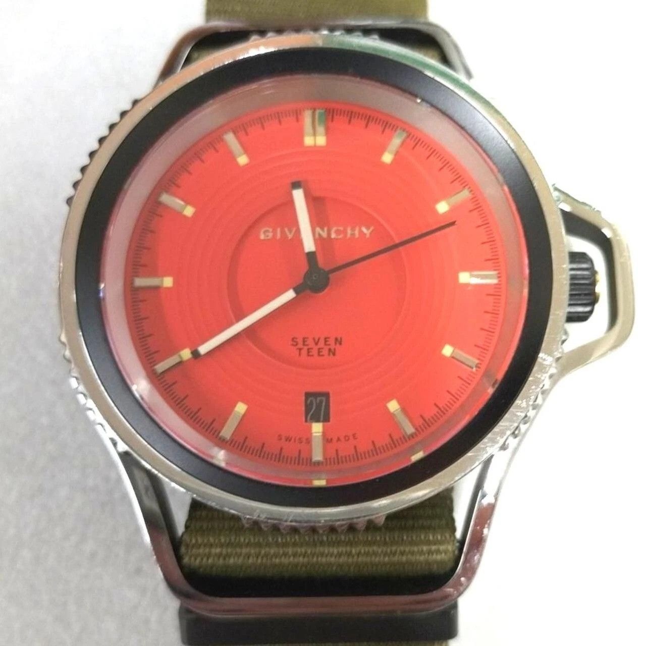 Givenchy Seventeen Orange Quartz Watch, Men's