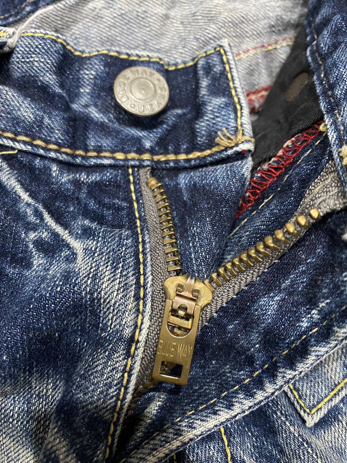 Designer × Japanese Brand Blue Way Flare Boot Cut Ladies Denim Jeans W32” Size 32" / US 10 / IT 46 - 21 Thumbnail