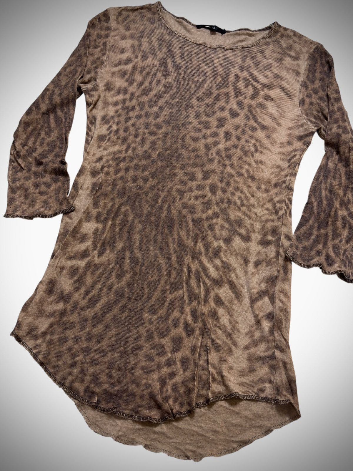 Shellac 2000’s Shellac - Leopard Pattern Raglan T-Shirt Size US S / EU 44-46 / 1 - 2 Thumbnail