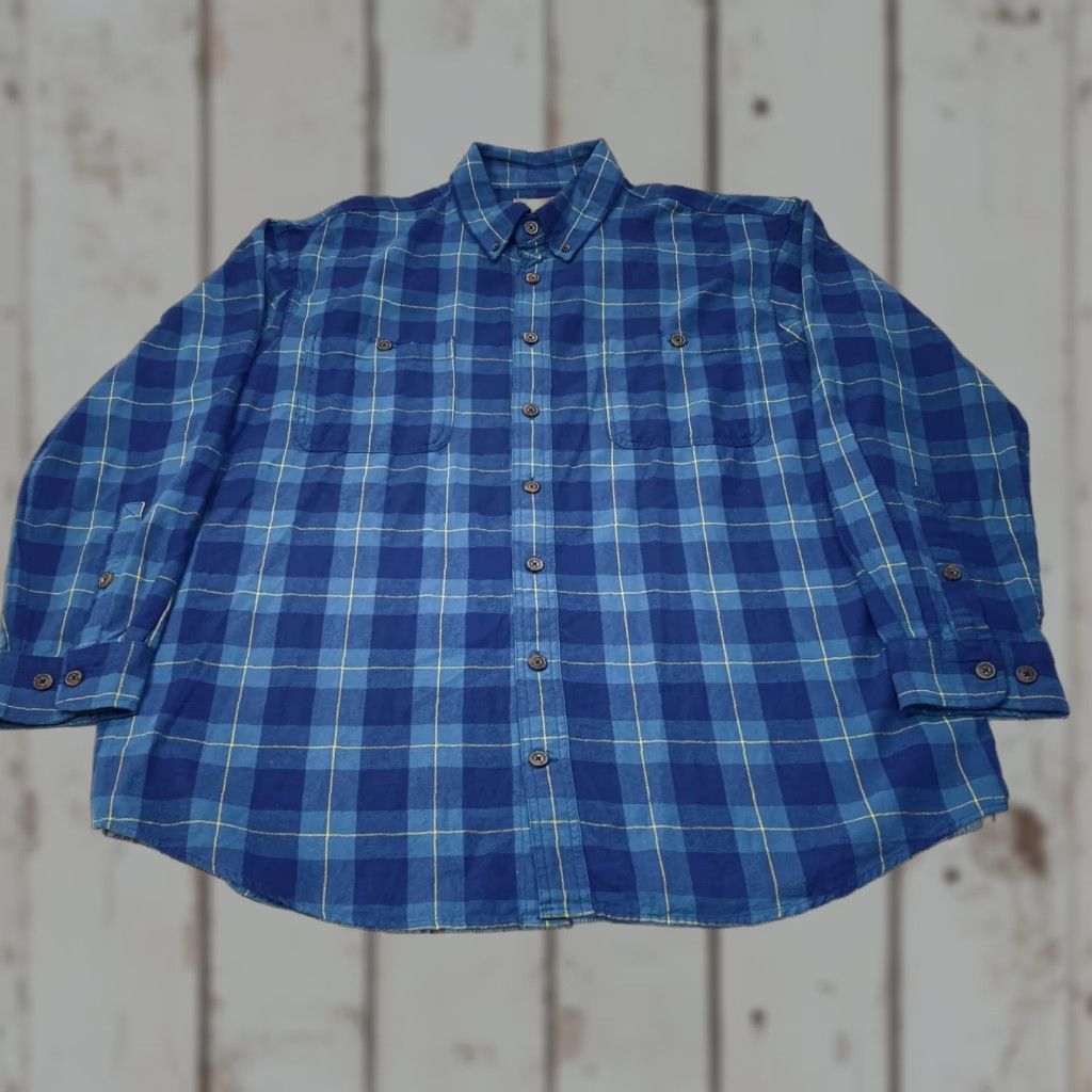 Vintage Duluth Trading Free Swingin’ Wicking Plaid Flannel Shirt Men’s XLT 7293 Size US XL / EU 56 / 4 - 1 Thumbnail