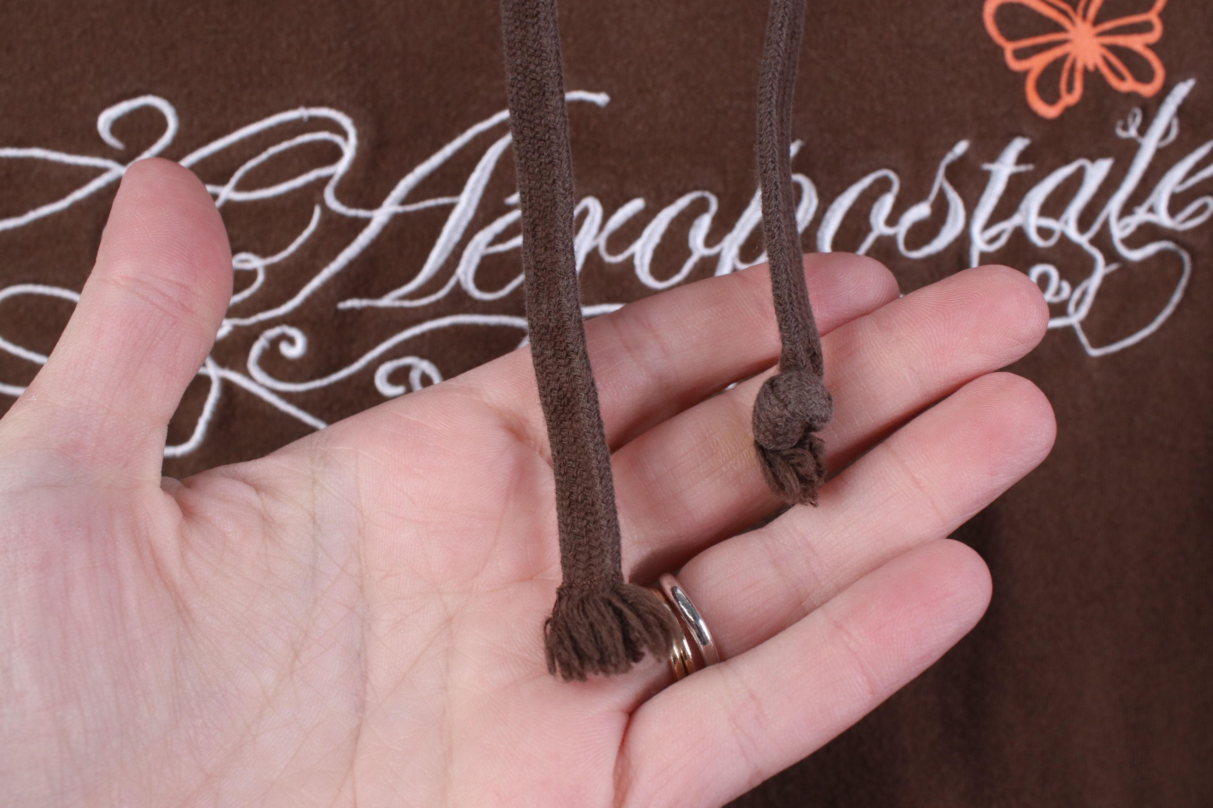 Aeropostale Vintage 90s Y2K Aeropostale Butterfly Cropped Hoodie Brown Size M / US 6-8 / IT 42-44 - 4 Thumbnail