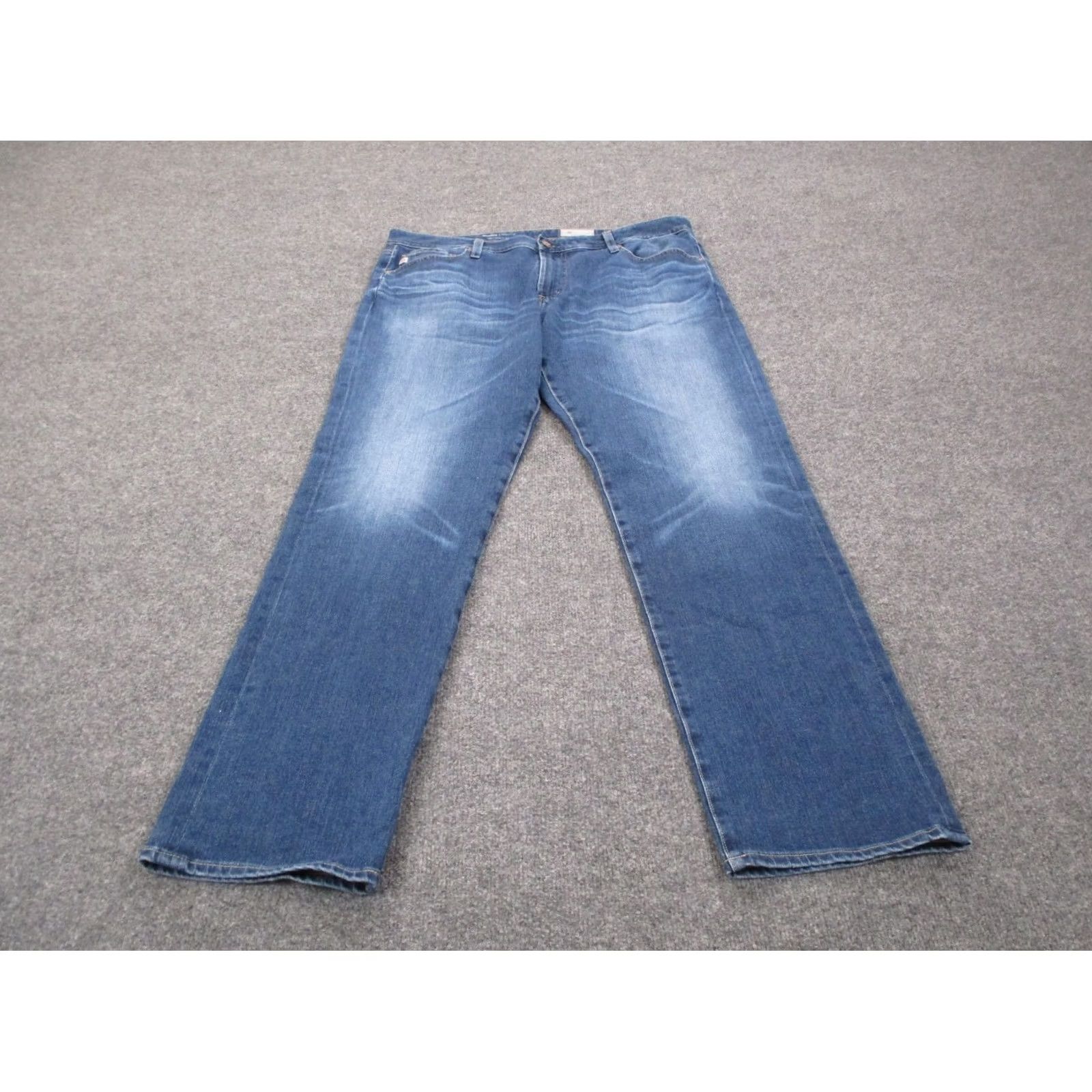 Denime AG Adriano Goldschmied Jeans Men's 38x34 Blue Denim Straight Slim 5-Pocket Tailored The Graduate Tailored Leg Jeans Size US 38 / EU 54 - 2 Thumbnail