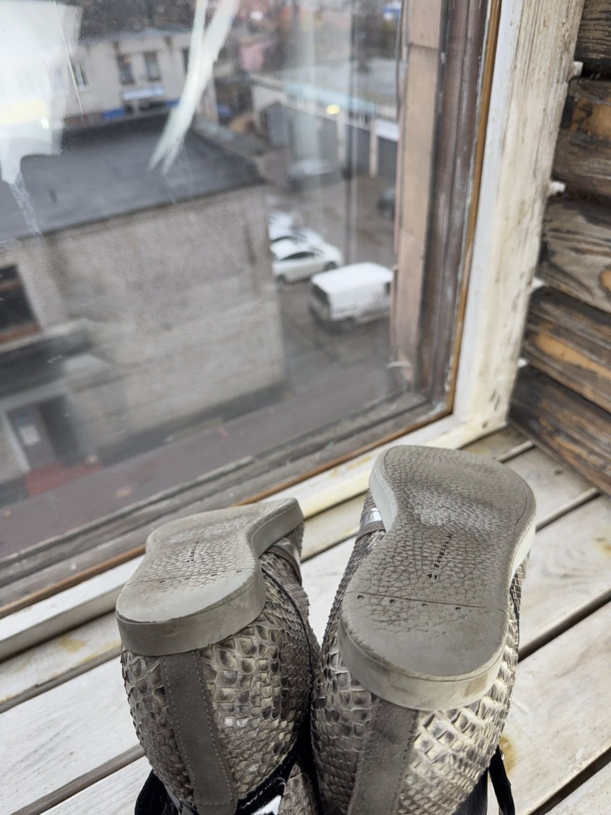 Barbara Bui Luxury Barbara Bui Python Embossed High Top Sneakers Size US 10.5 / IT 40.5 - 16 Thumbnail