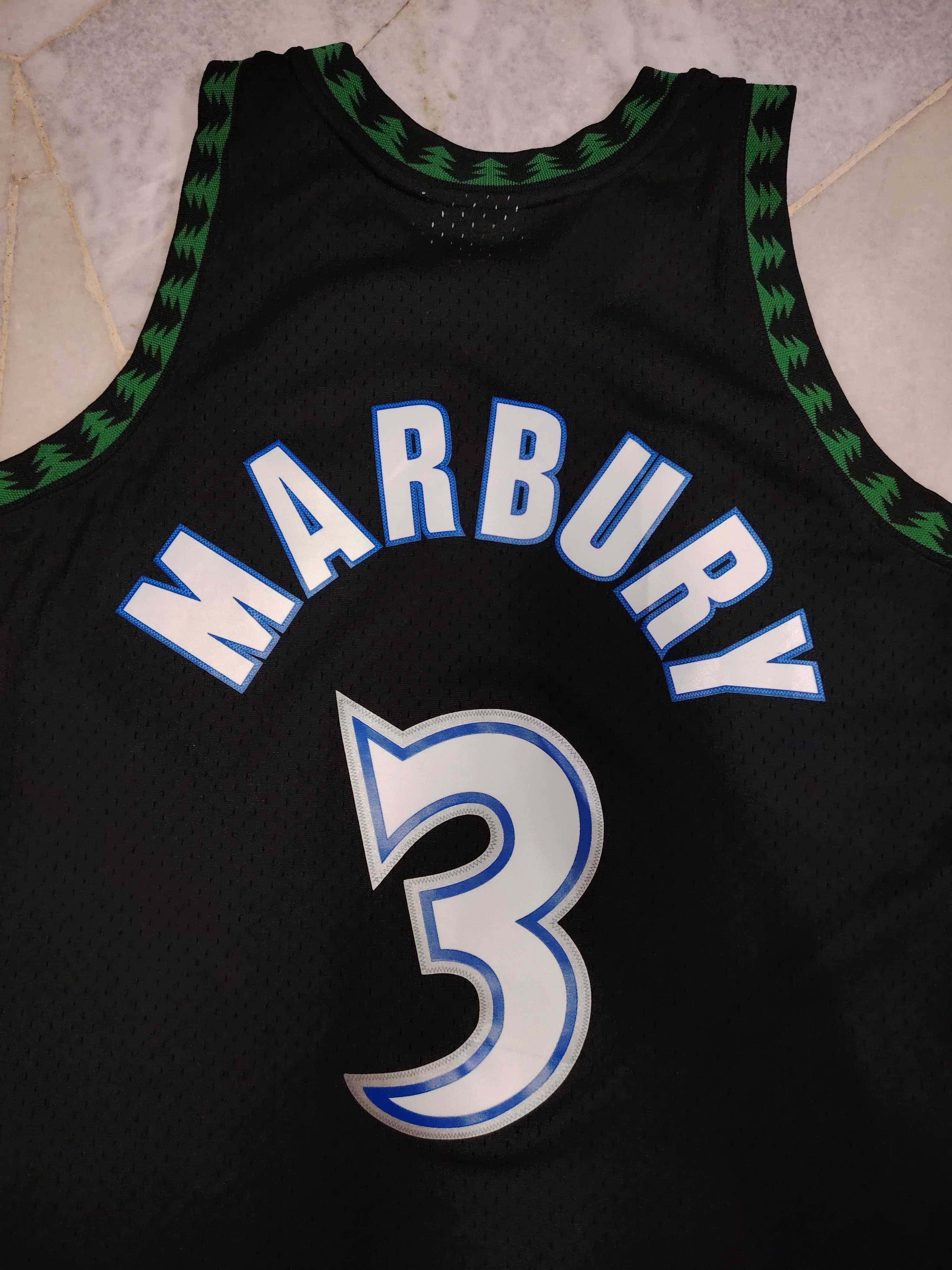 NBA Minnesota Timberwolves Stephon Marbury Mitchell Ness Jersey Size US L / EU 52-54 / 3 - 9 Thumbnail
