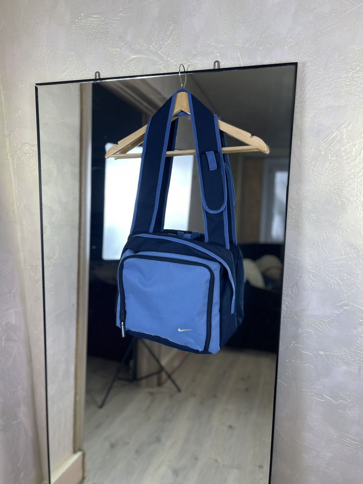 Nike Vintage Nike Y2K Messenger Bag - Techwear Blue Mini Duffle Size ONE SIZE - 1 Thumbnail