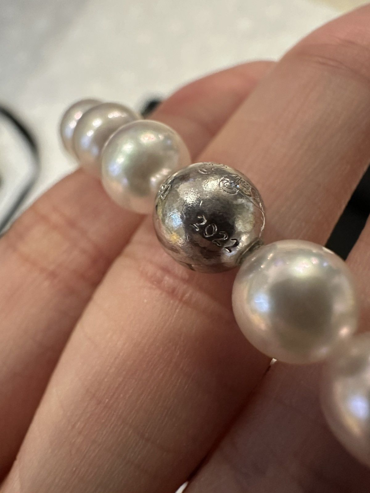 Chrome Hearts Chrome Hearts X Mikimoto White Gold Cross Pearl Necklace Size ONE SIZE - 13 Thumbnail
