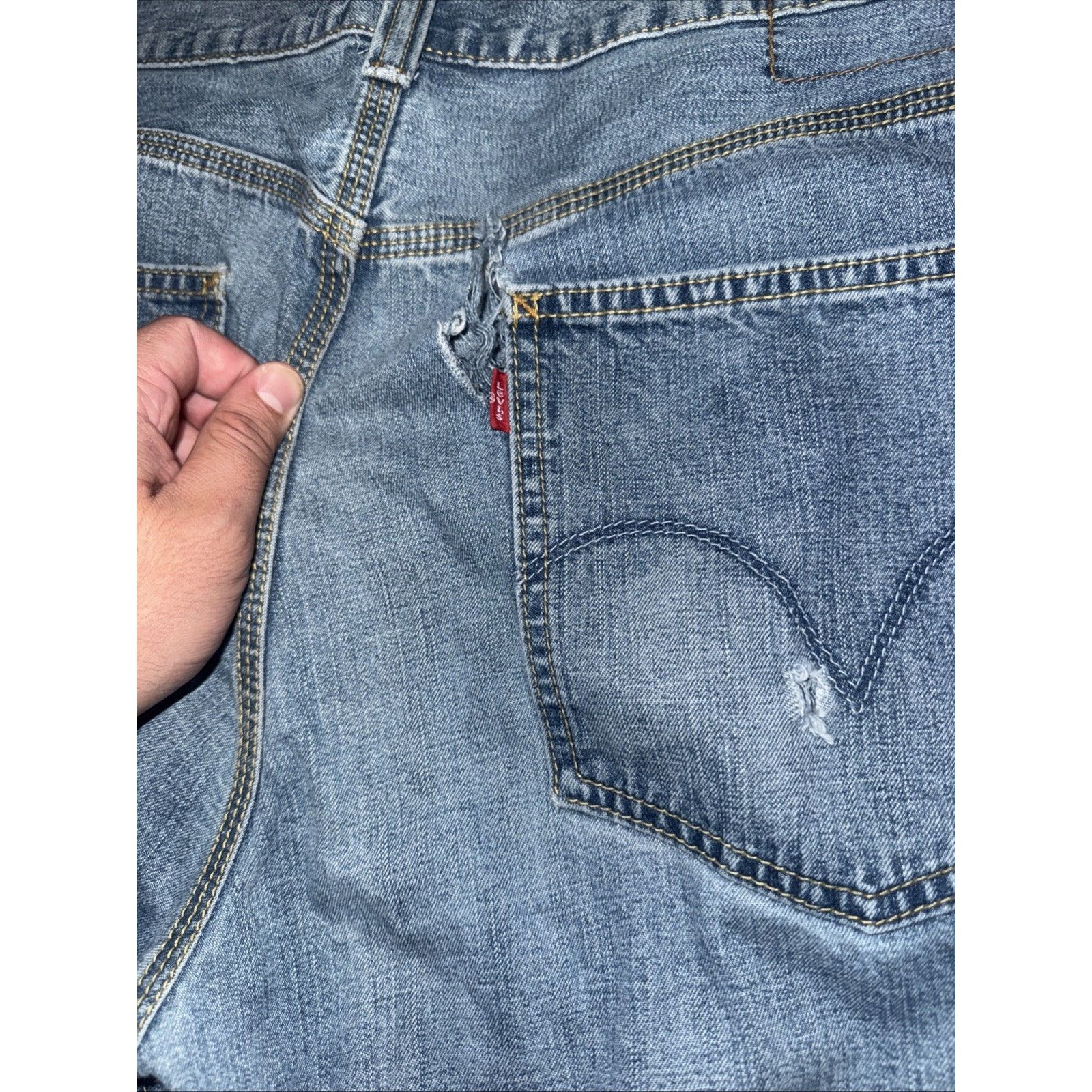 Levi's × Vintage Levi’s Carpenter Jeans 36x30 Loose Fit Baggy Workwear Y2K Size US 36 / EU 52 - 7 Thumbnail