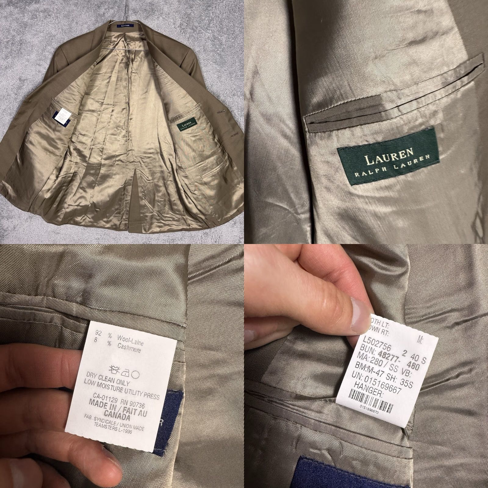 Ralph Lauren Ralph Lauren Blazer Men 40S Cashmere Wool Sport Coat Short Jacket Brown Size 40R - 8 Thumbnail