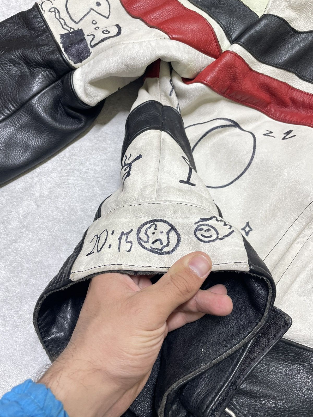 NASCAR Y2K Japan Custom Lil Peep Leather Moto Jacket Size US M / EU 48-50 / 2 - 5 Thumbnail