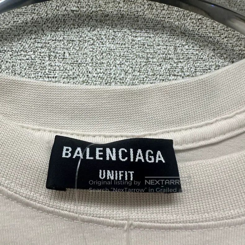 Balenciaga Balenciaga Off-white distressed FBI printed short-sleeved Size US M / EU 48-50 / 2 - 5 Thumbnail