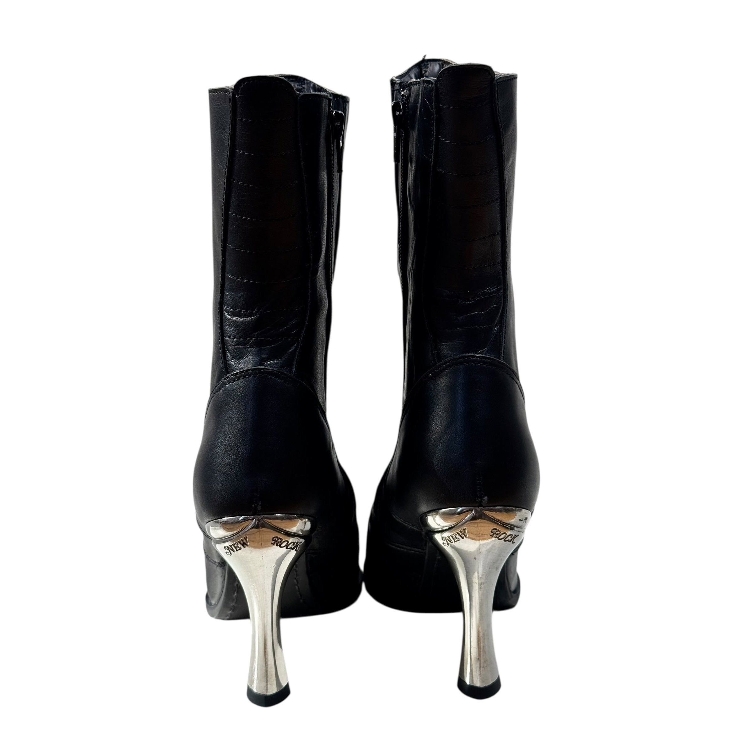 Vetements Vetements x New Rock Quilted Leather Ankle Boots Size US 8 / IT 38 - 4 Thumbnail