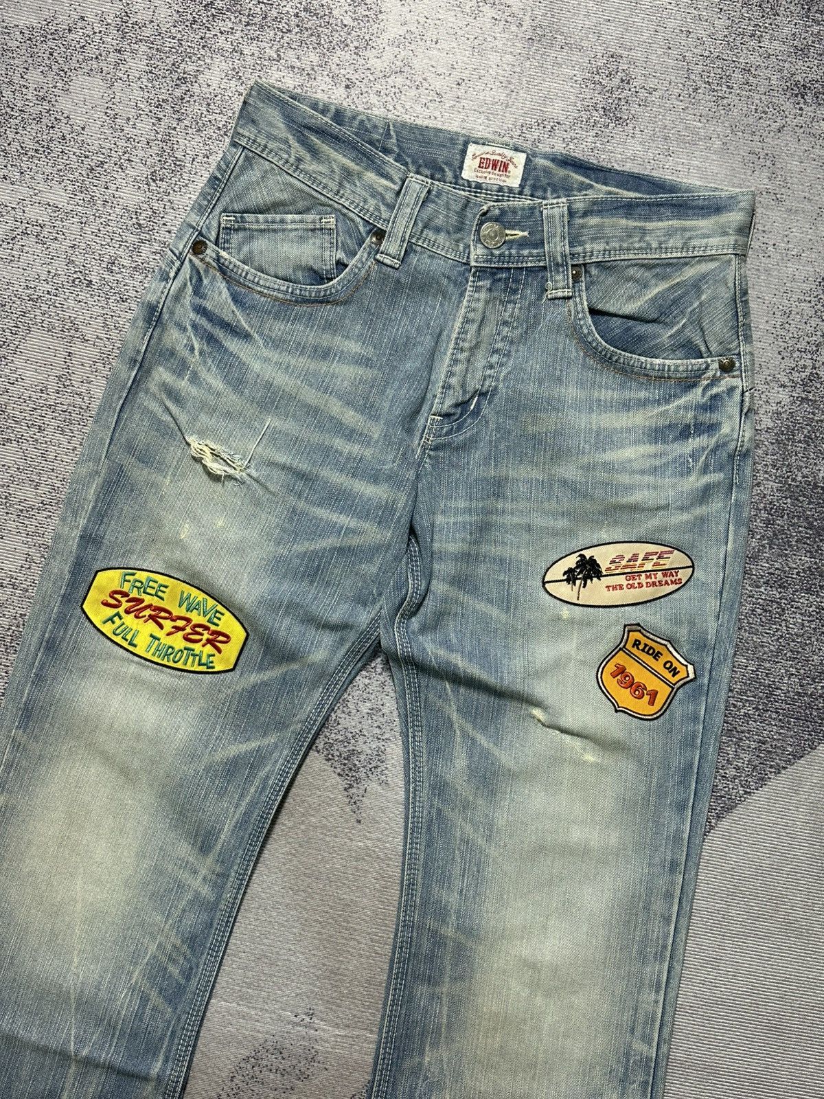 Hysteric Glamour Vintage Edwin Distressed Patcwork Denim Size US 30 / EU 46 - 3 Thumbnail