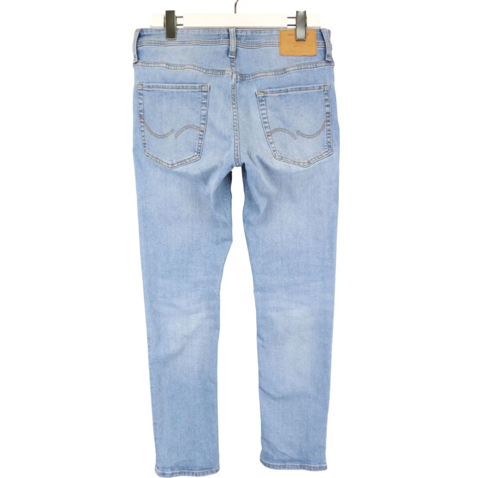Jack & Jones JACK & JONES Slim/Glenn Jeans Men's W33/L30 Light Blue Whiskers Button Fly Jeans Size US 33 - 2 Thumbnail