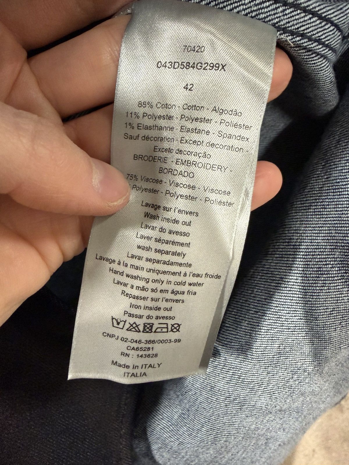 Dior × Travis Scott Dior x Travis Scott Waxed Distressed Overshirt Jacket 2400$ Size US XL / EU 56 / 4 - 12 Thumbnail