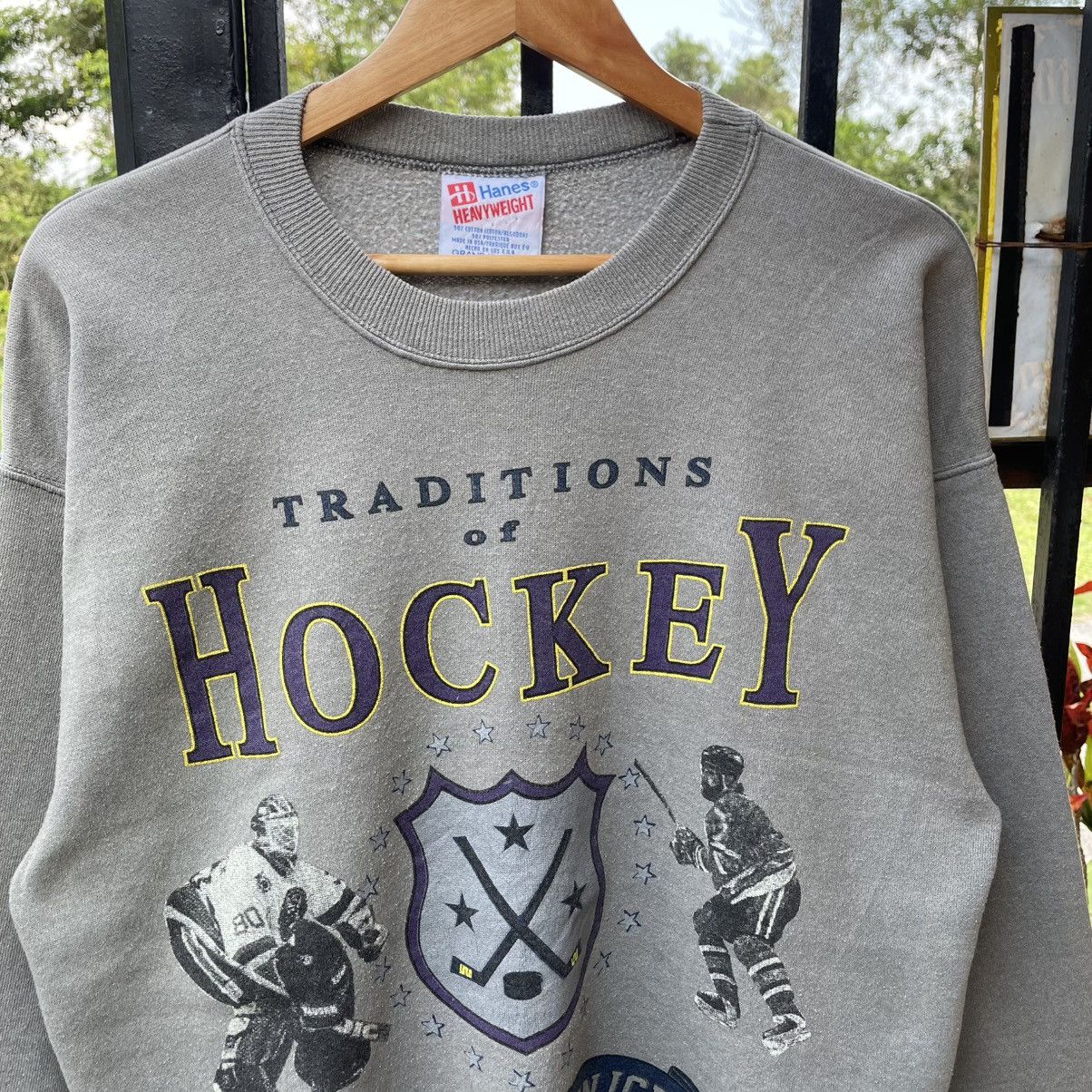 Vintage 🔥Vintage 90s Traditional Of Hockey Crewneck Sweatshirts Size US M / EU 48-50 / 2 - 6 Thumbnail