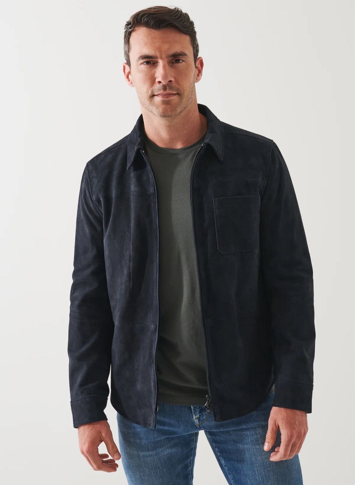 PATRICK ASSARAF NWT PATRICK ASSARAF SUEDE SHIRT JACKET MIDNIGHT LARGE Size US L / EU 52-54 / 3 - 5 Thumbnail