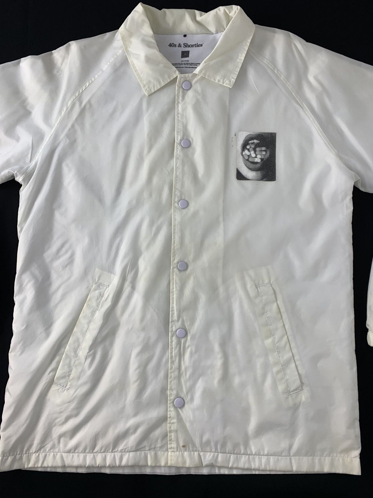 40's & Shorties 90s 40s & Shorties Box Pills Logo White Coaches Windbreakers Size US M / EU 48-50 / 2 - 3 Thumbnail